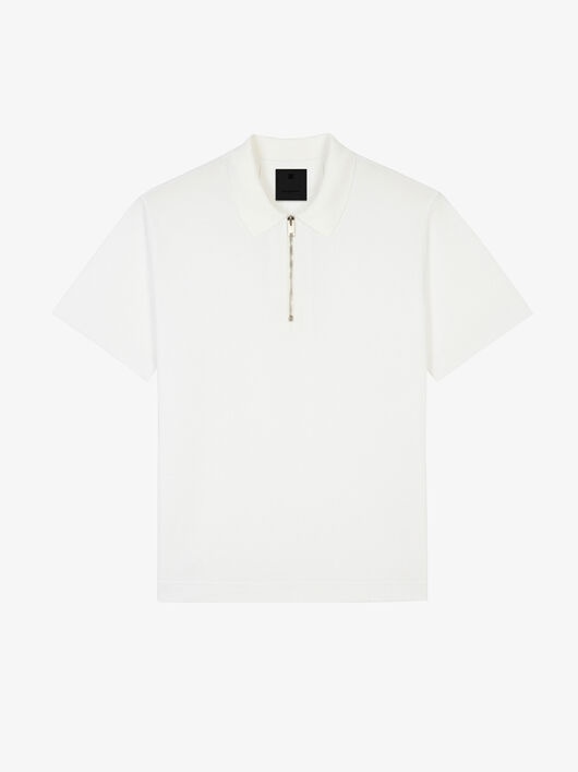 ZIPPED POLO SHIRT IN COTTON - 4