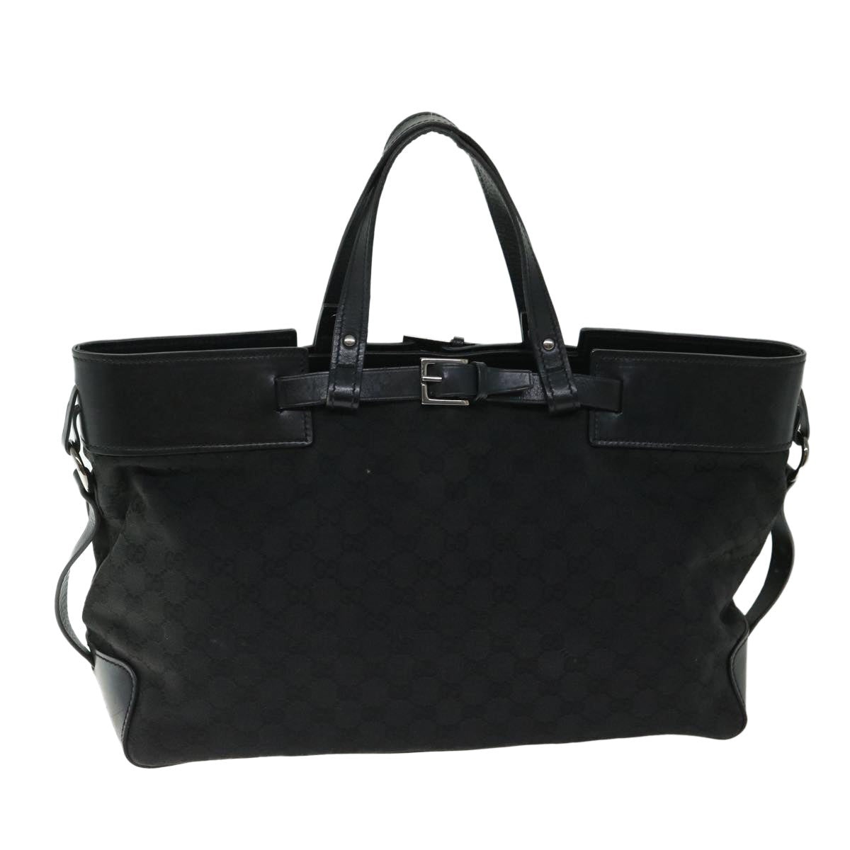 GUCCI GG Canvas Hand Bag Black - 2