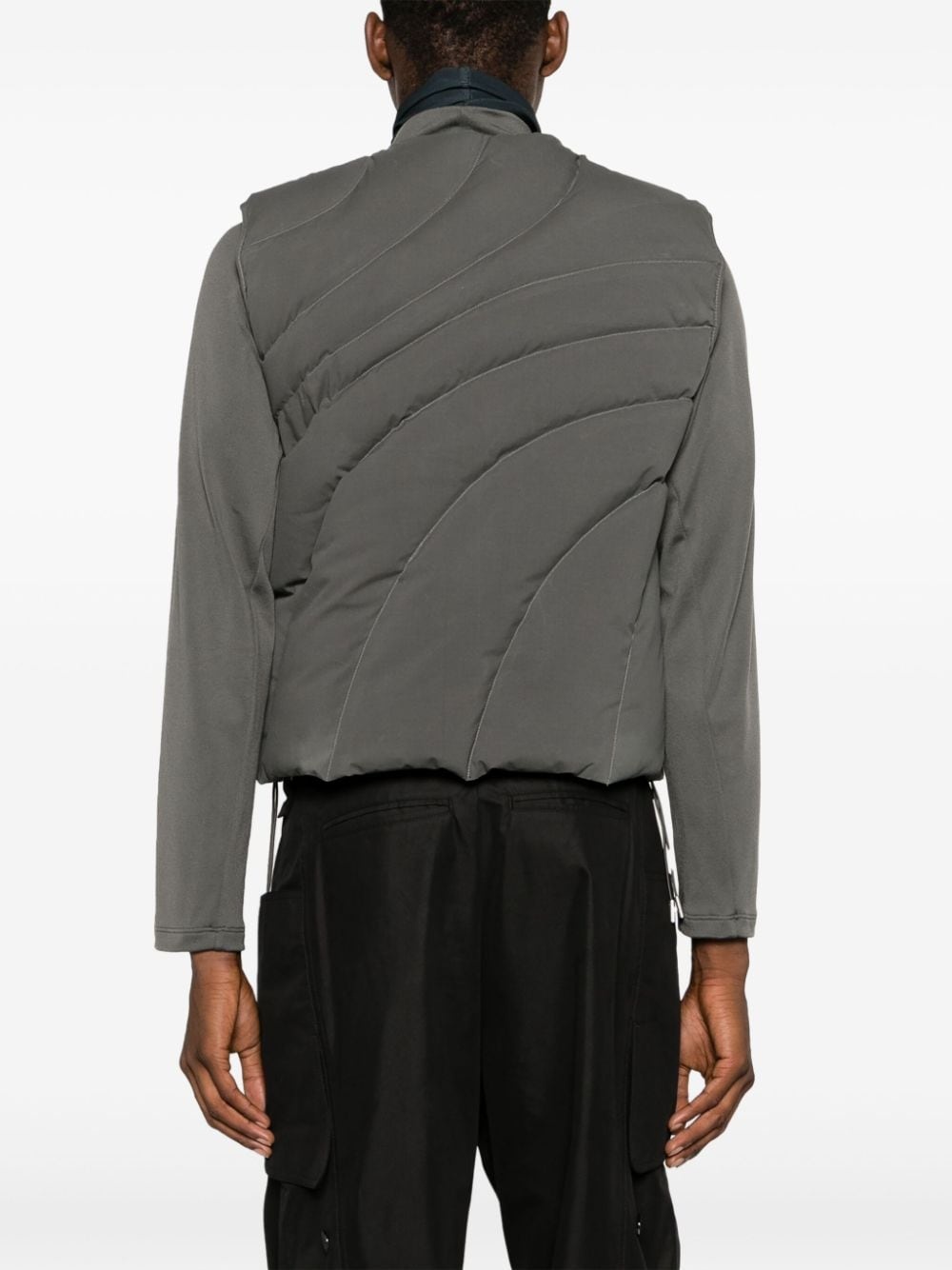 quilted layered vest - 4