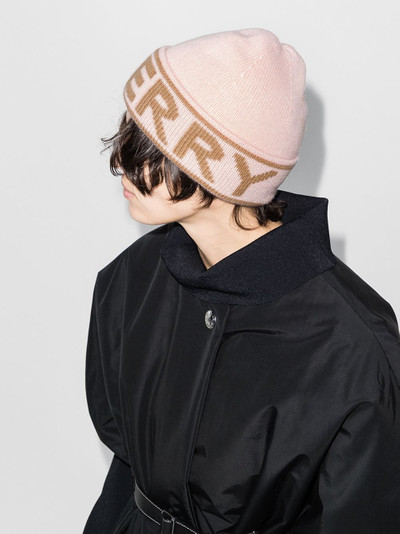 Burberry logo beanie outlook