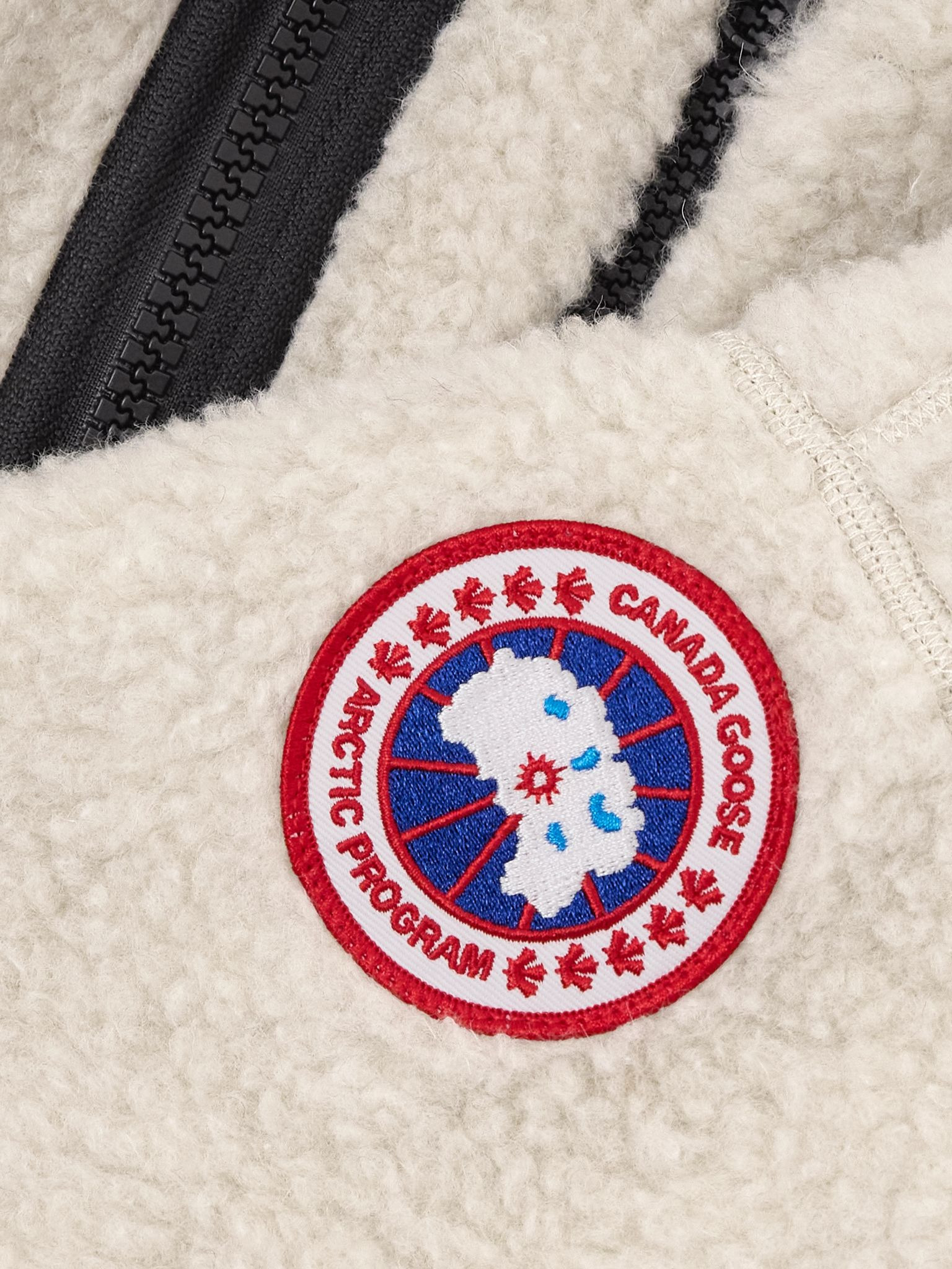 Simcoe shell-trimmed wool-blend fleece jacket Cream - 5