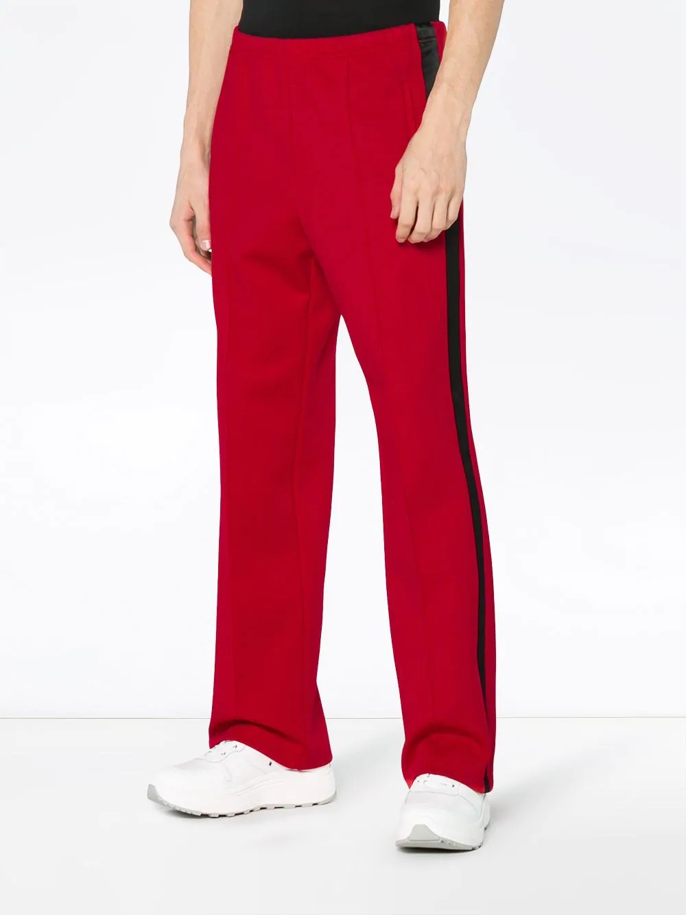 Red striped cotton track pants - 3