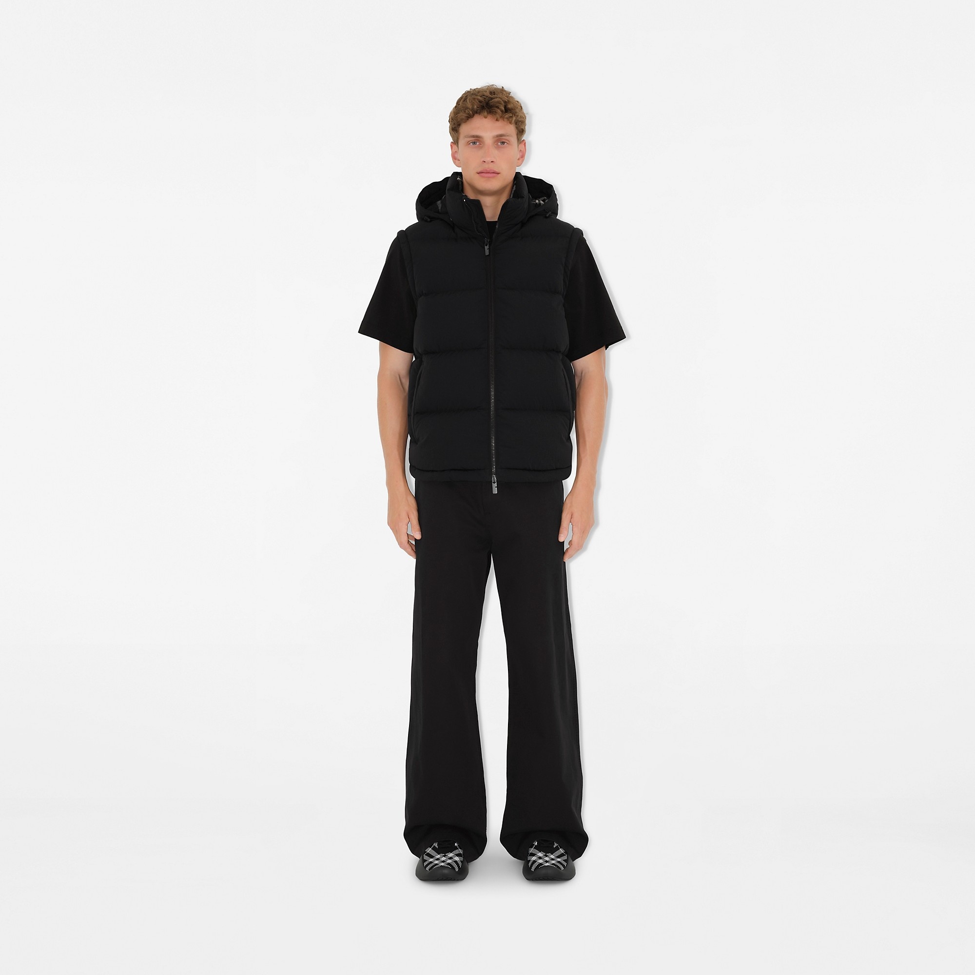 Detachable Sleeve Nylon Puffer Jacket - 6