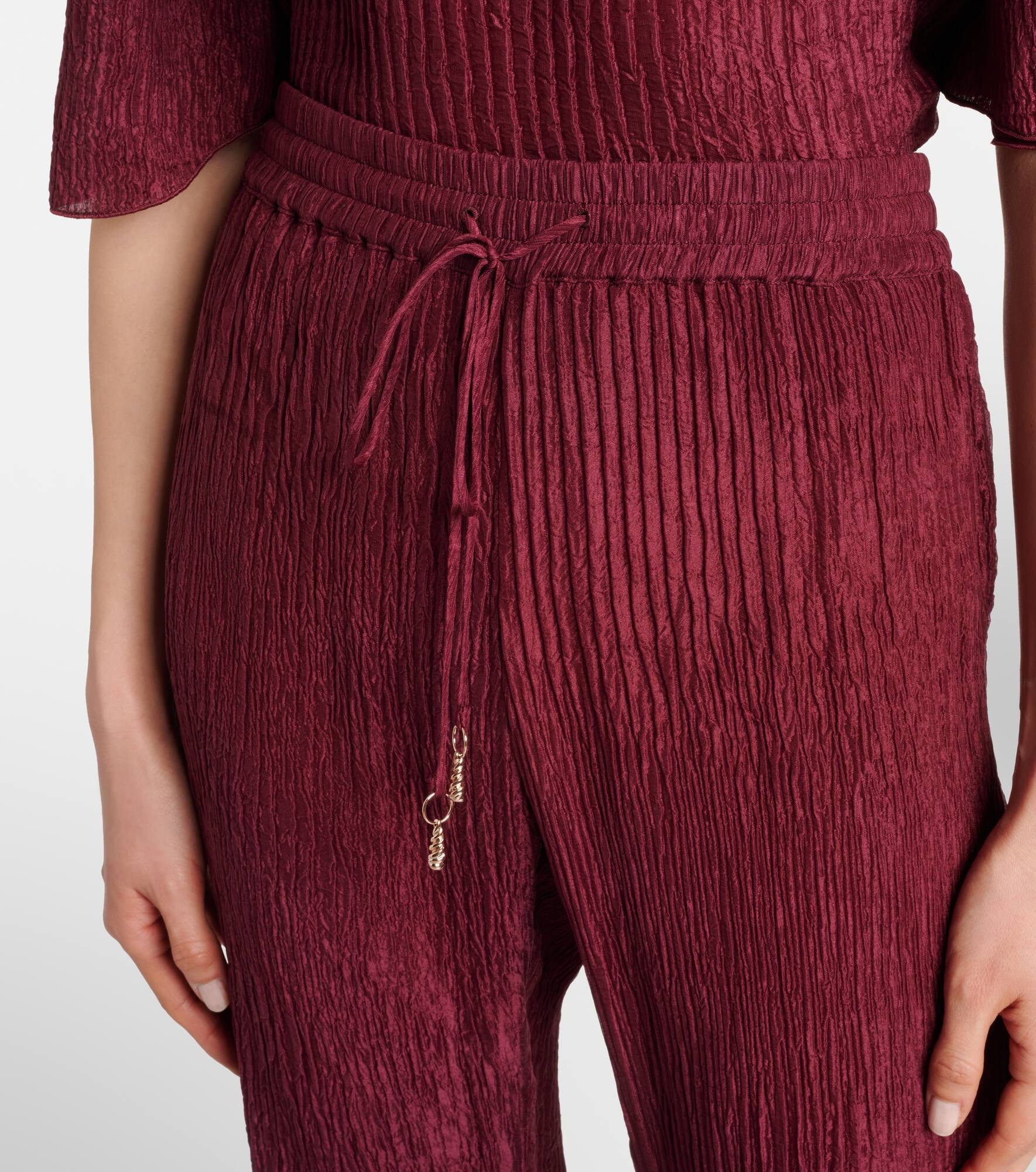 Claude silk flared pants - 4