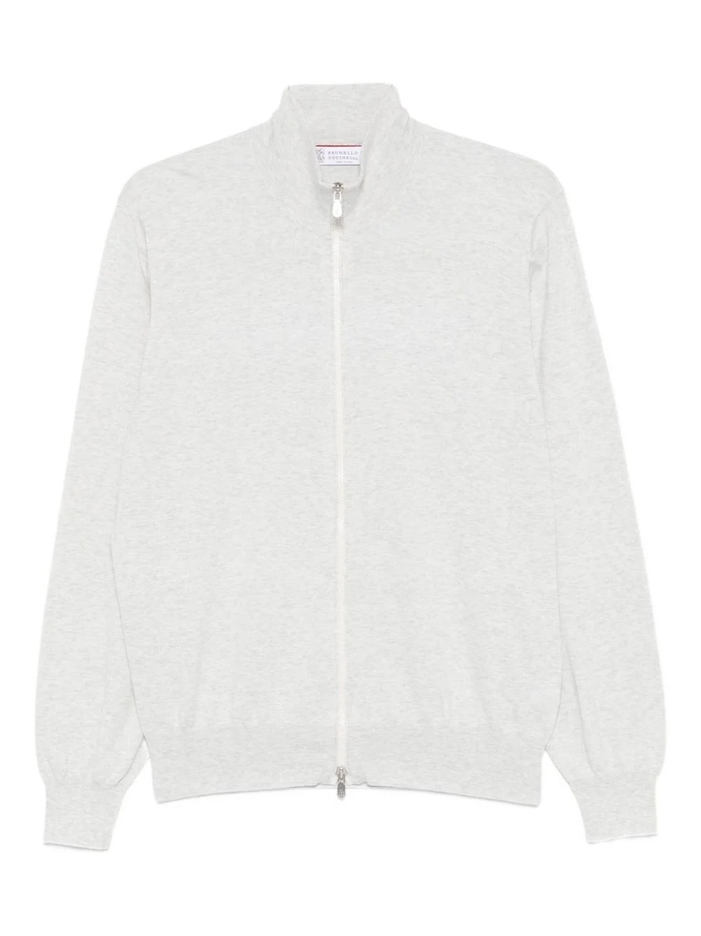 zip-front cotton cardigan - 1