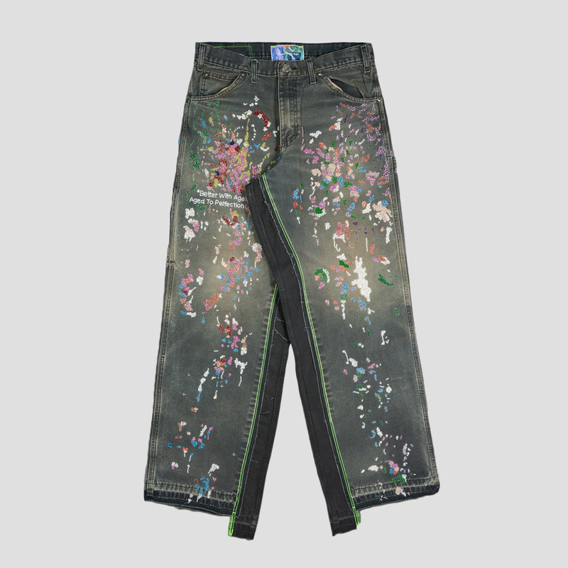 PAINTER’S DOUBLE-WIDE HAND-BEADED WORK PANTS 1