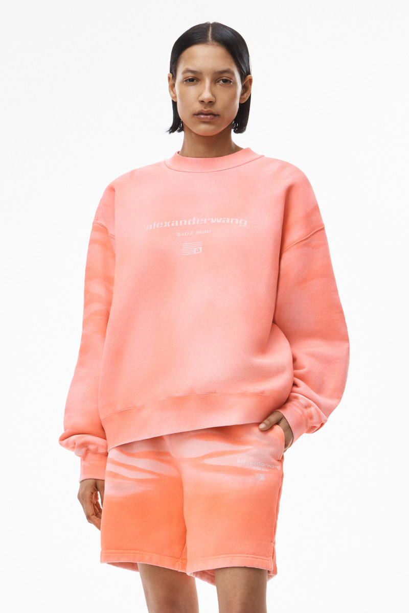 Alexander Wang GARMENT DYED SWEATSHIRT IN TERRY outlook