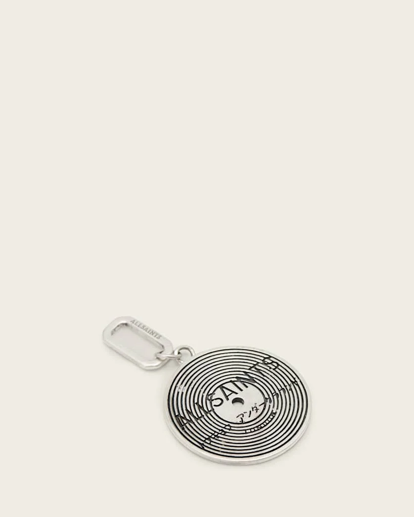RECORD STERLING SILVER PENDANT CHARM - 1