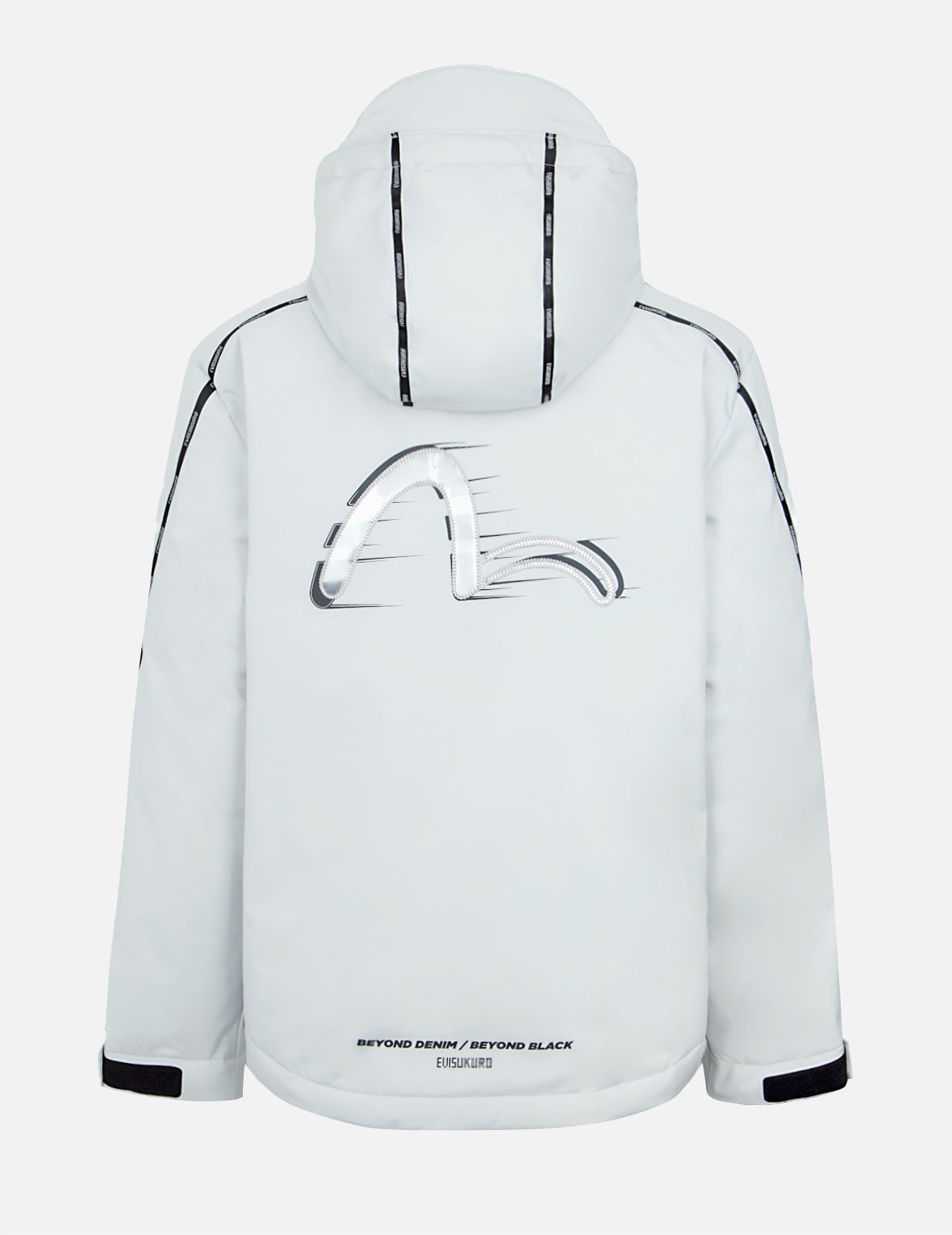 Moving Seagull PVC Patch Hooded Down Jacket - 2