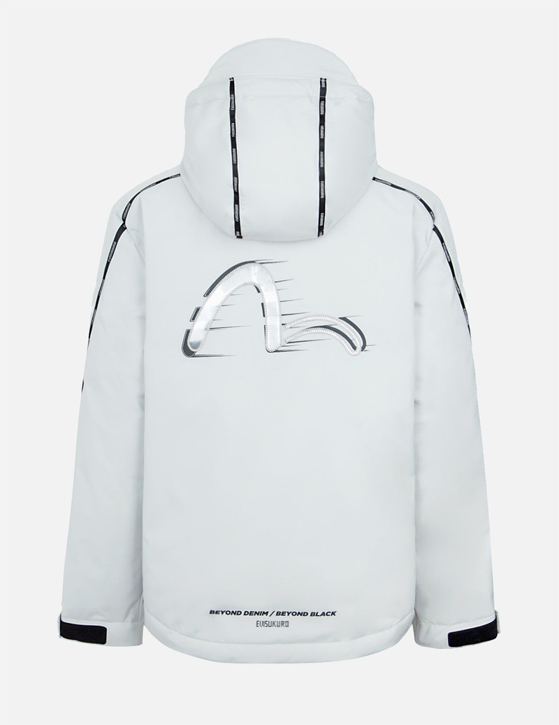 EVISU Moving Seagull PVC Patch Hooded Down Jacket outlook