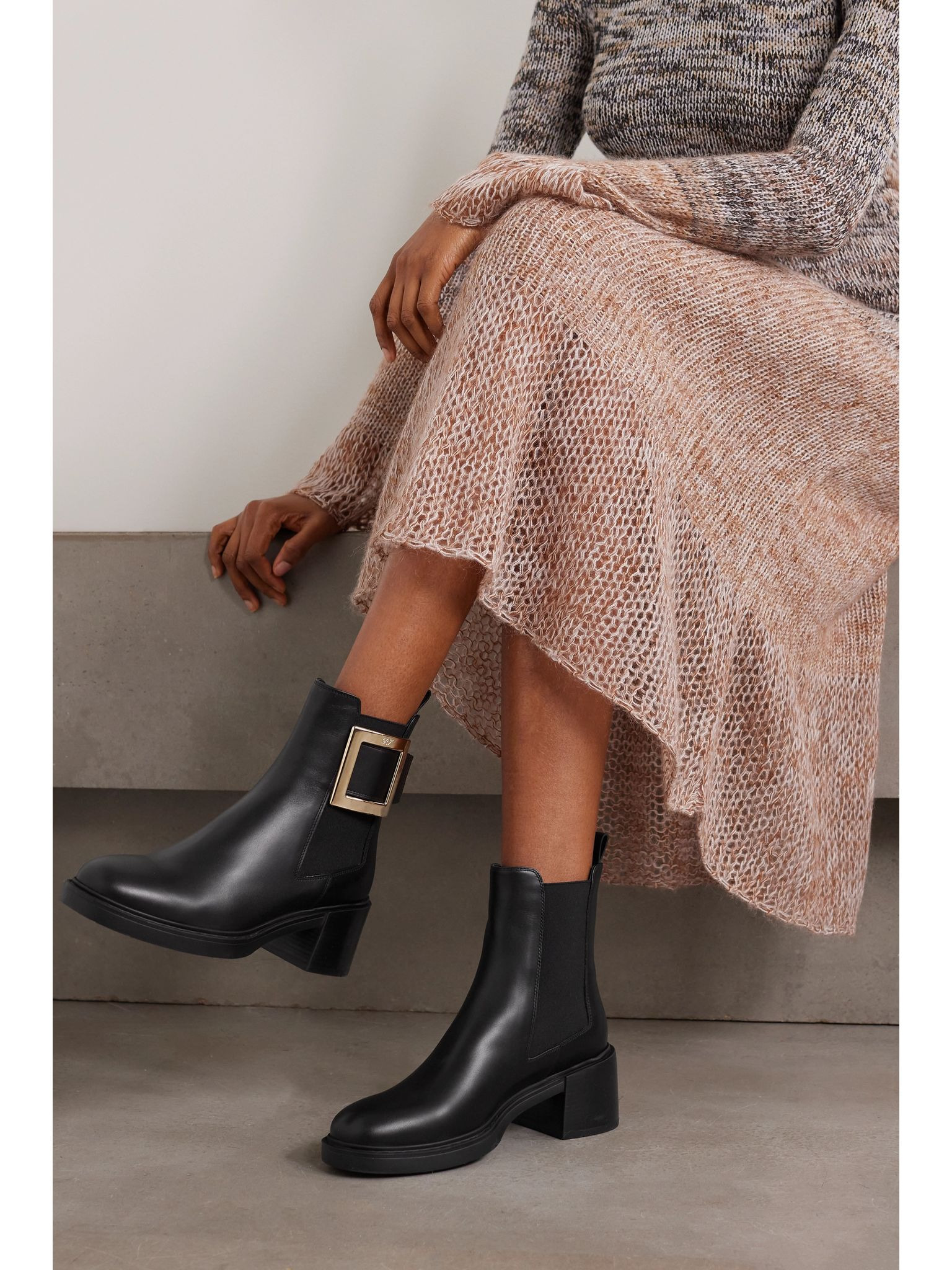Viv Rangers 60 buckled leather Chelsea boots Black - 2