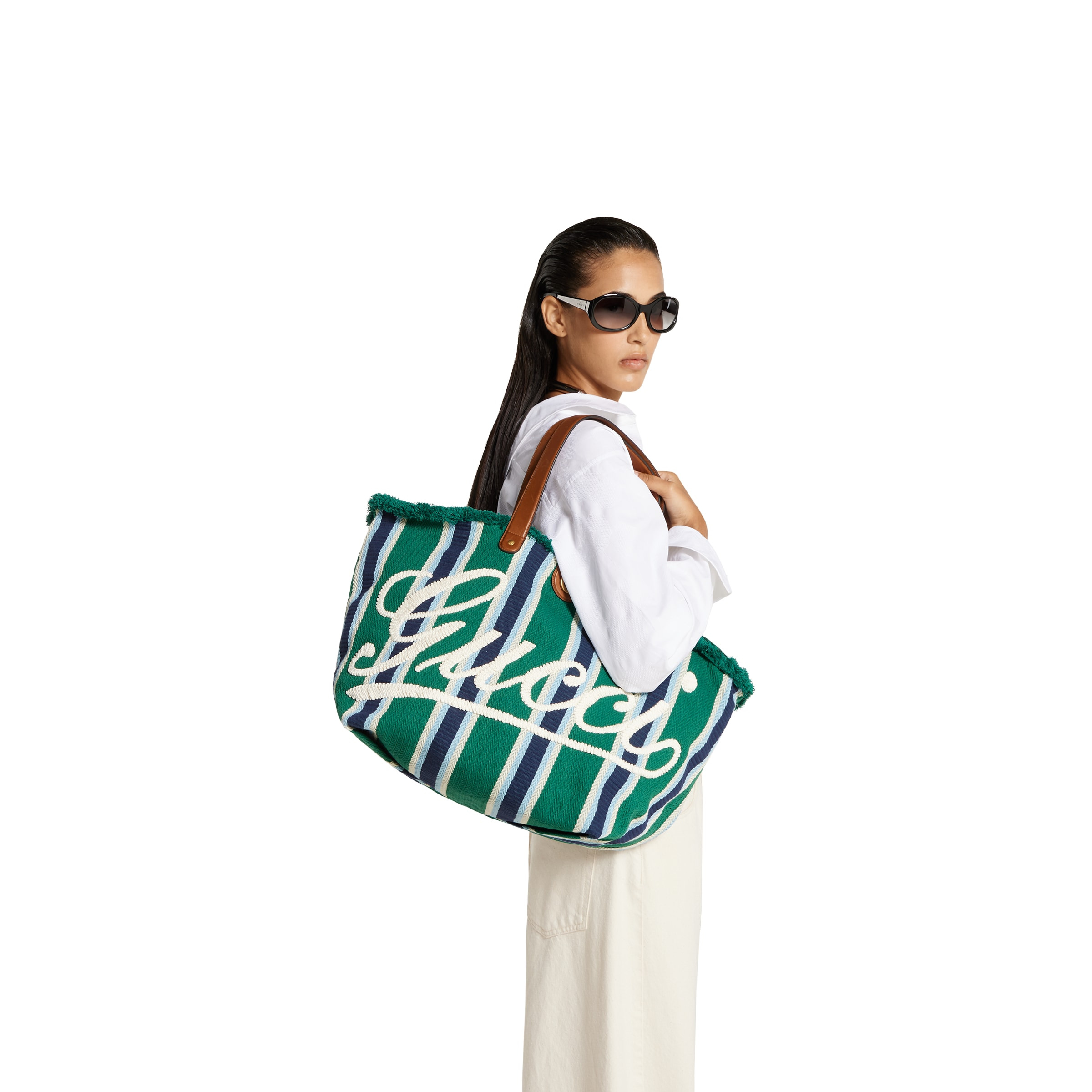 Large embroidered canvas tote bag - 4