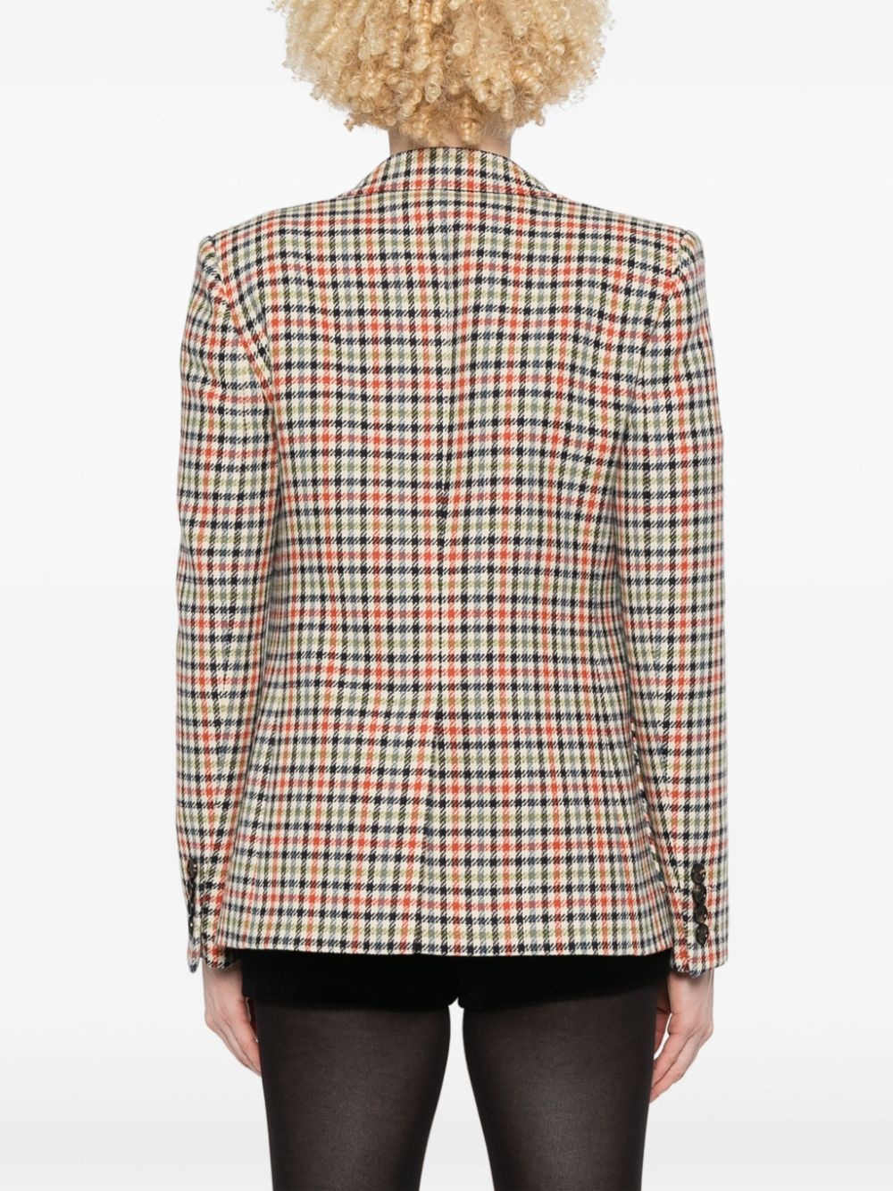 checked tailored blazer - 4