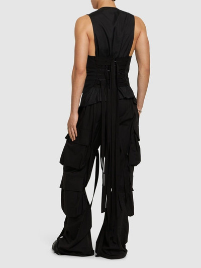 Ann Demeulemeester Ludwig cotton belted waistcoat outlook