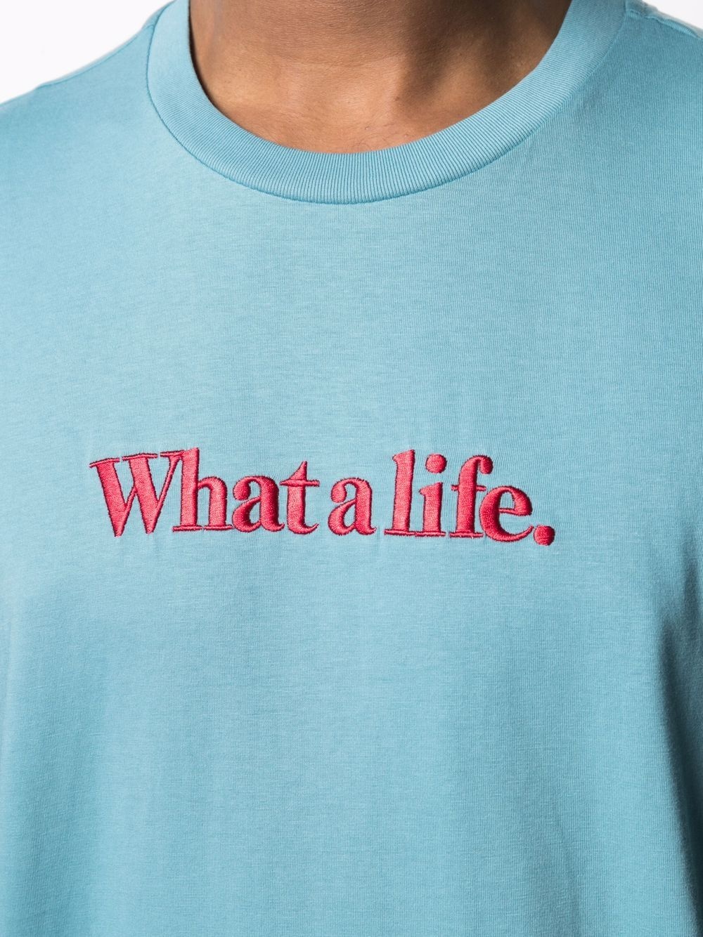 slogan-embroidered T-shirt - 5