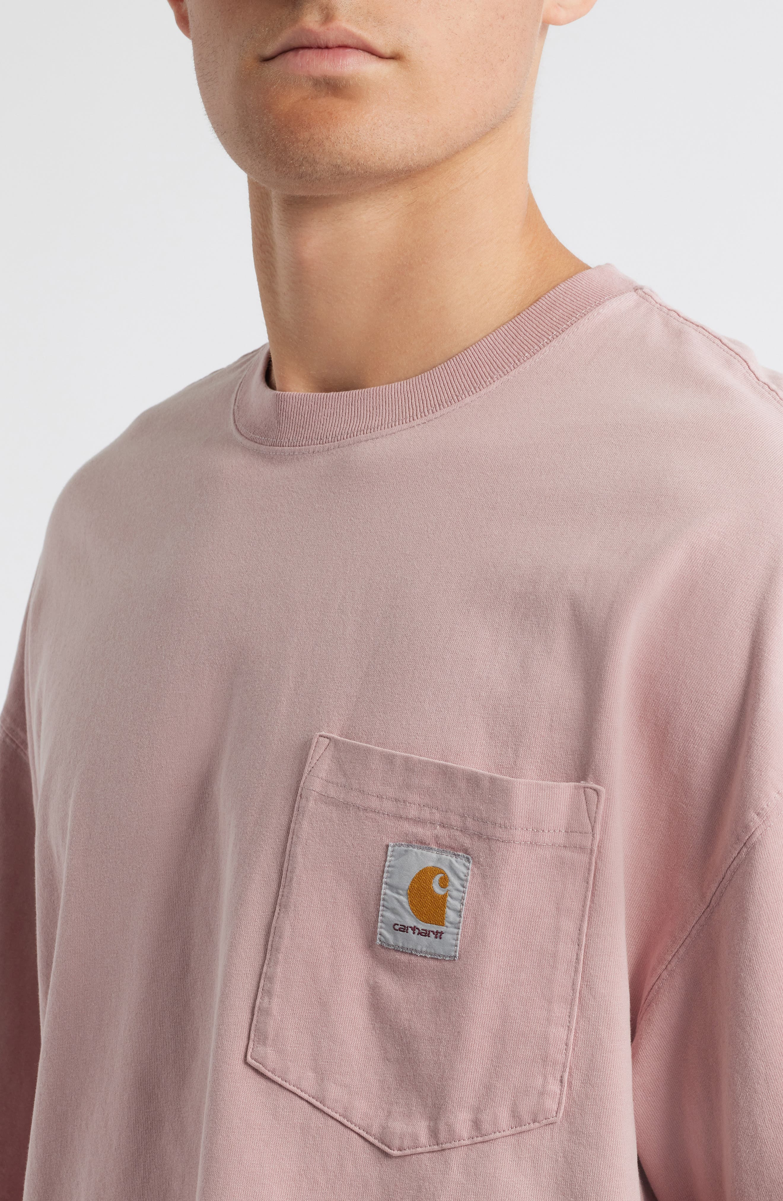Carhartt Work In Progress Hudson Pocket T-Shirt in Daphne (Chalk Wash) at Nordstrom - 4