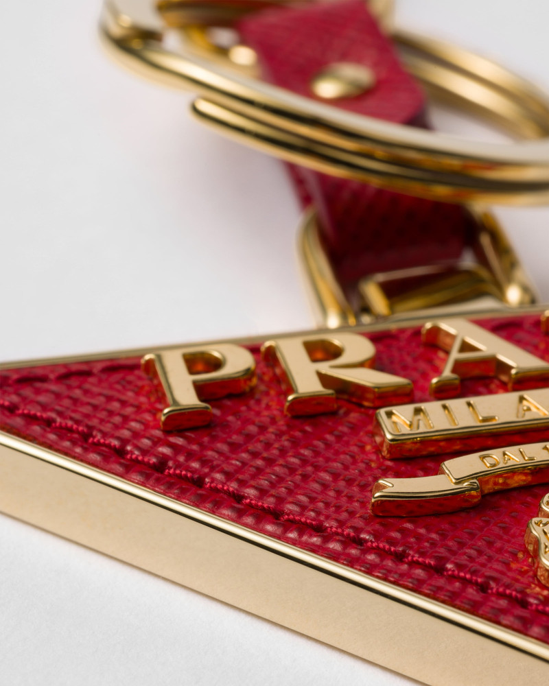 Prada Saffiano Leather and Metal Keychain outlook