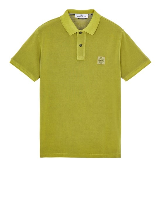 22S67 COTTON PIQUÉ_GARMENT DYED + PIGMENT DYE OLIVE GREEN - 1