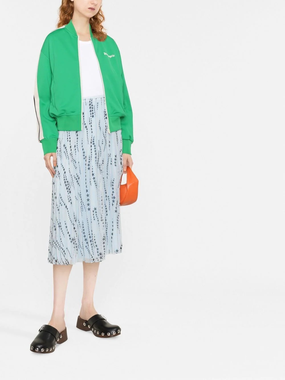 star-print pleated skirt - 2