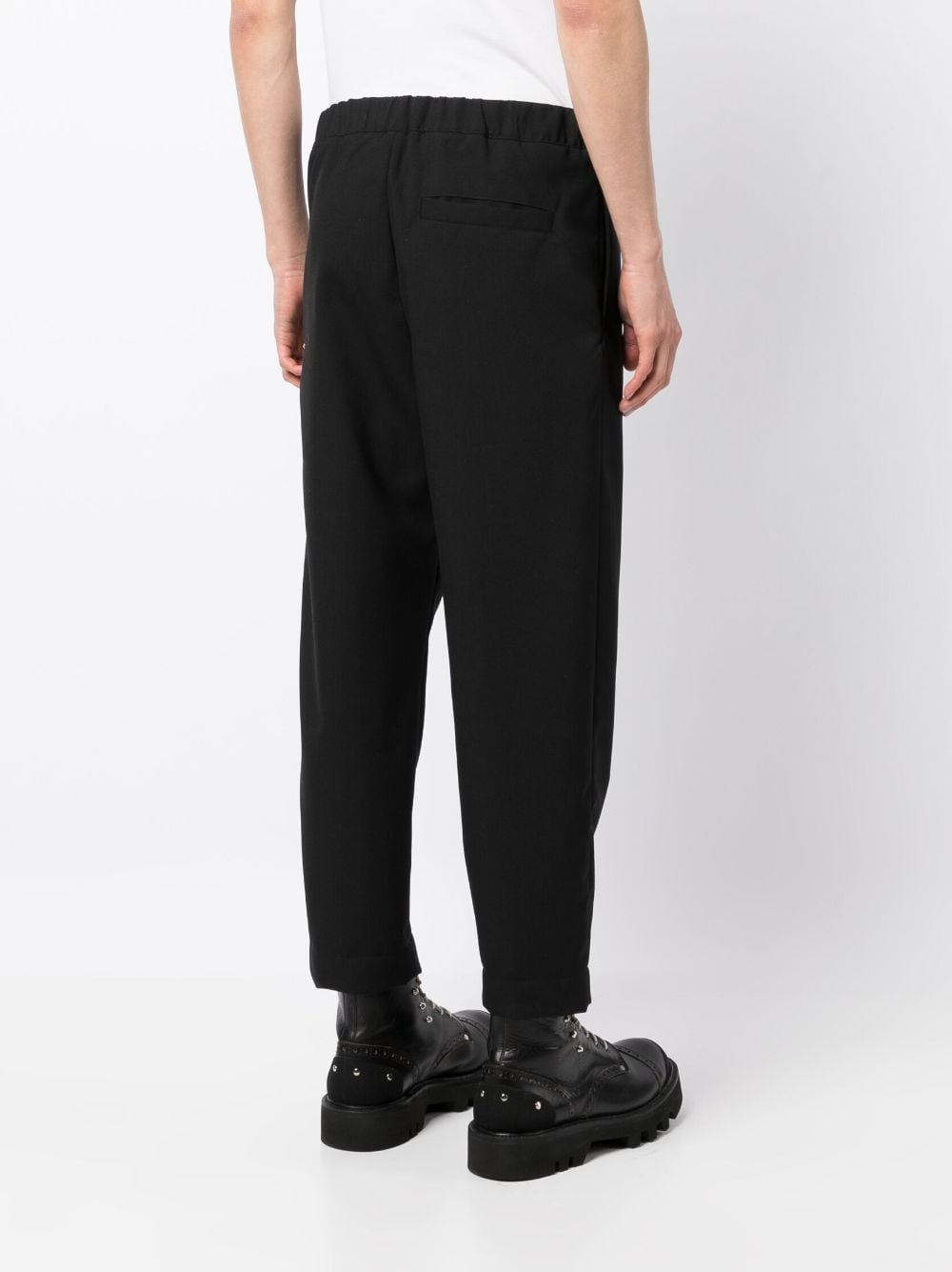 belted-waist cropped trousers - 4