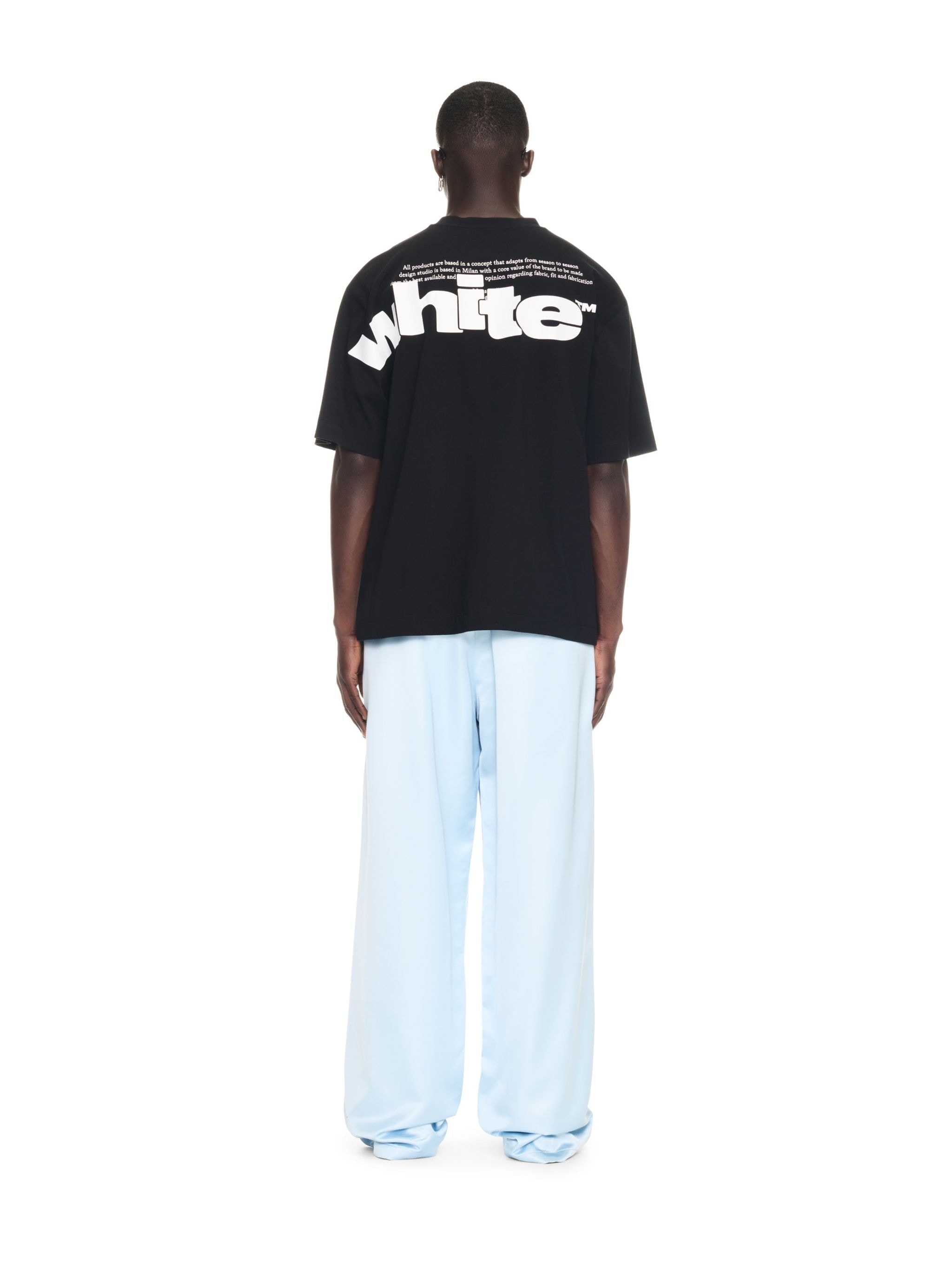 Sky Blue Satin Jogger Trackpants - 4