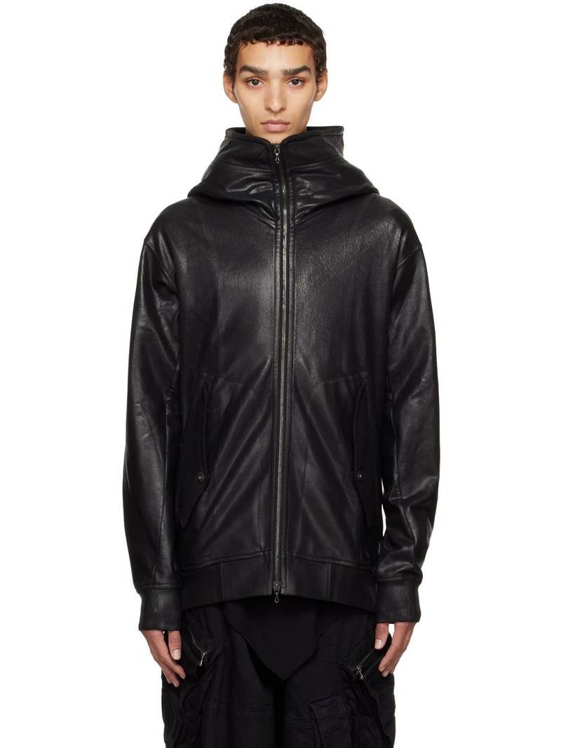 Black Geometric Sweat Hoodie 1