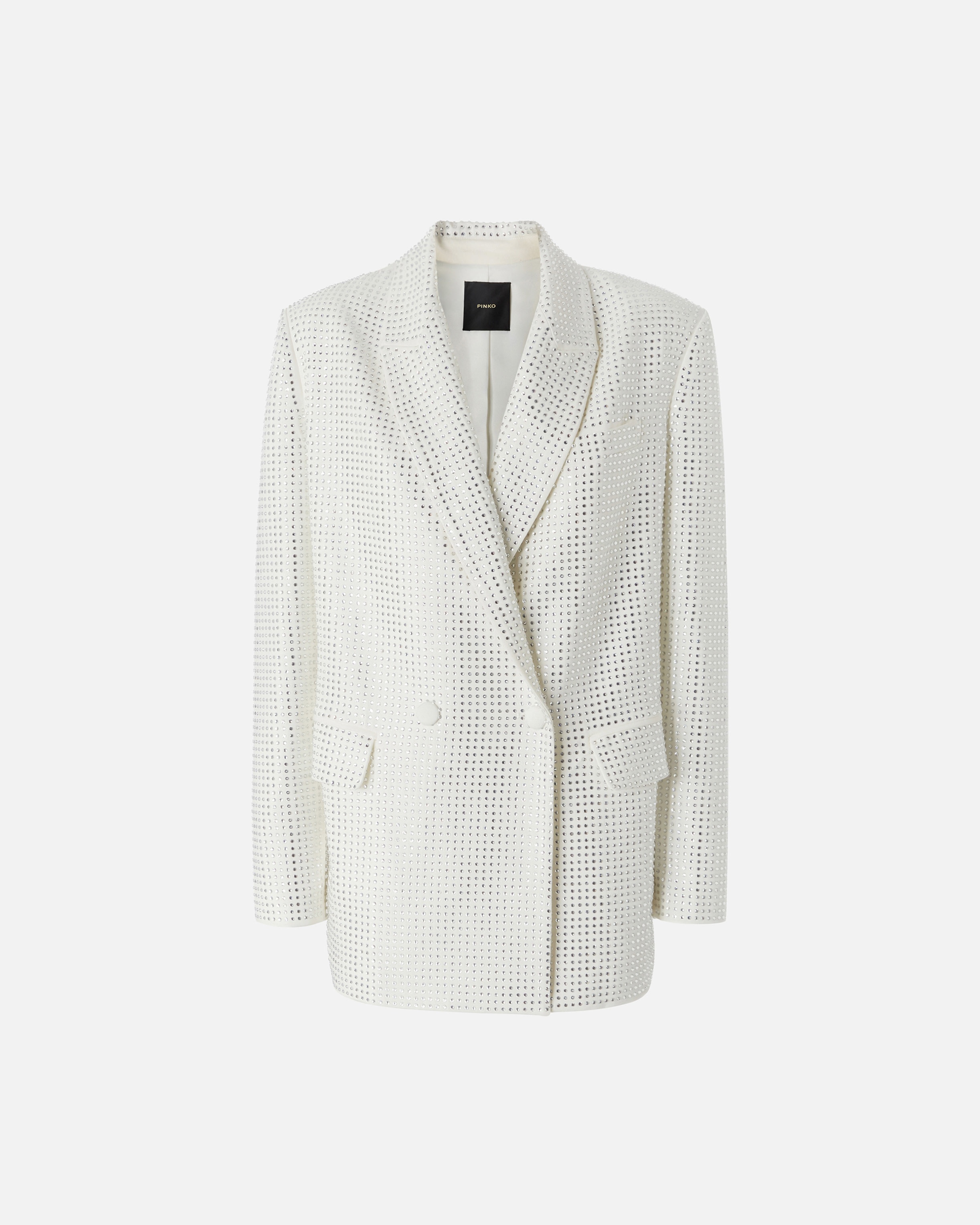 WHITE BLAZER WITH APPLIED RHINESTONES - 1