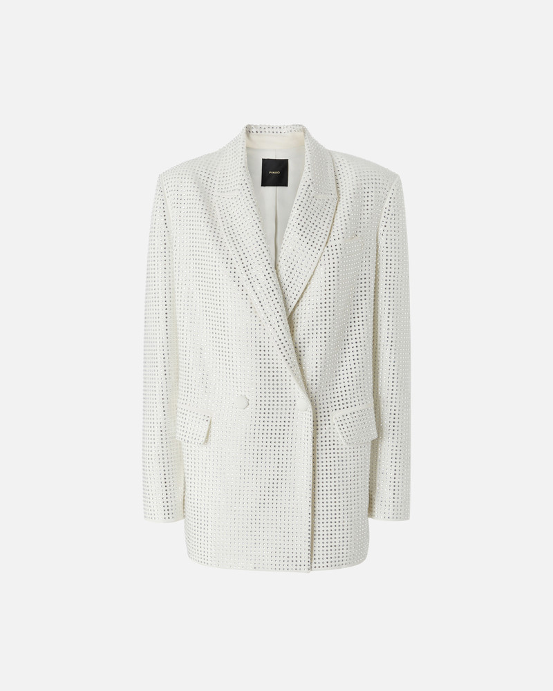 WHITE BLAZER WITH APPLIED RHINESTONES 1