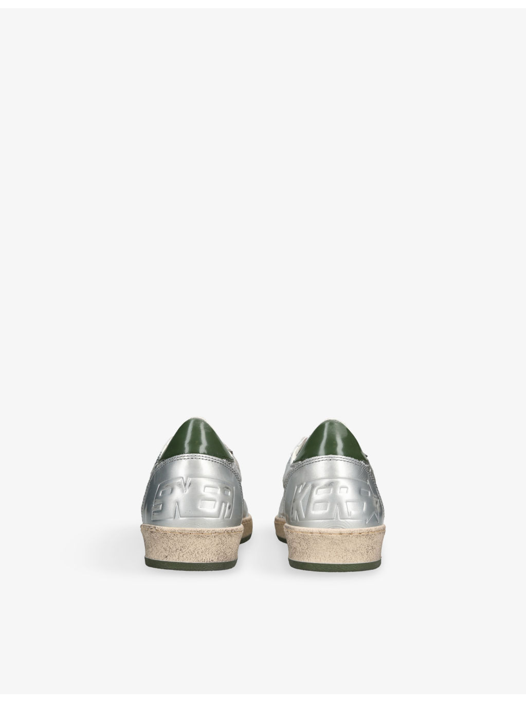 Men’s Ball Star Metallic-Leather and Metallic-Nylon Low-Top Trainers - 4