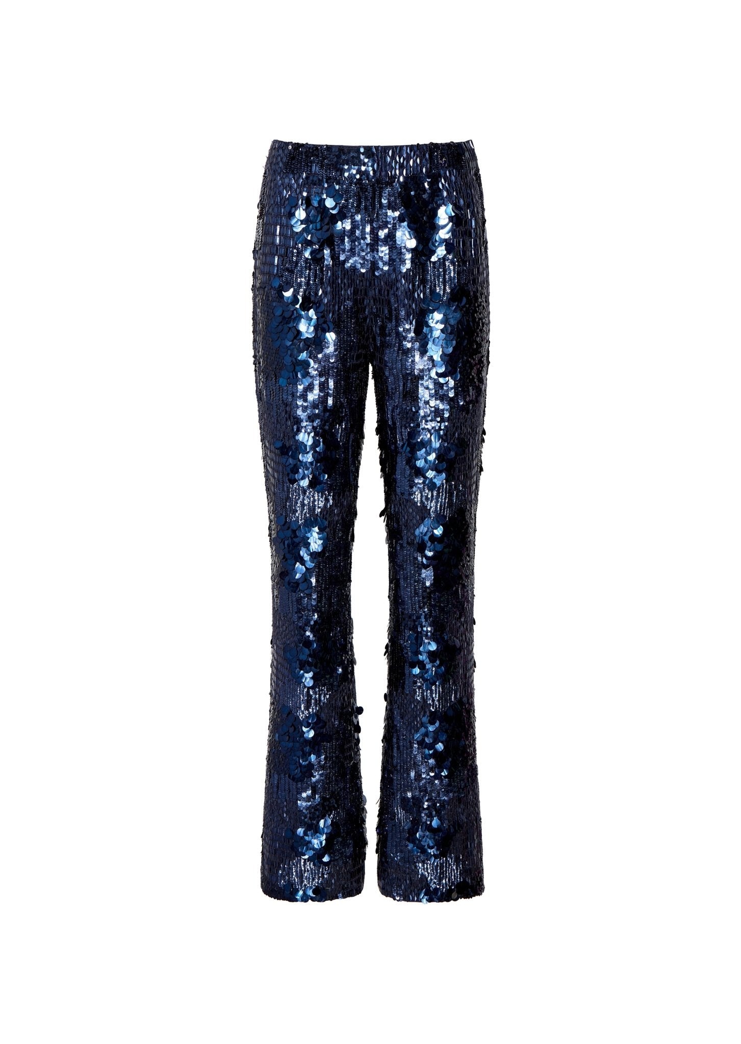 Patchwork Sequin Flare Leg Pant - 1