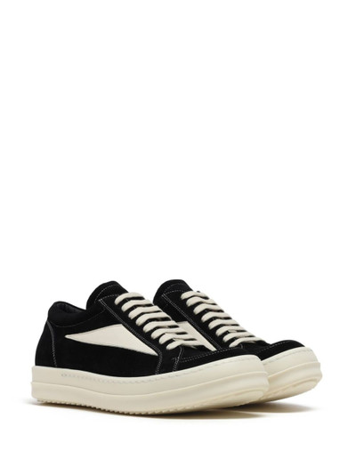Rick Owens panelled lace-up leather sneakers outlook