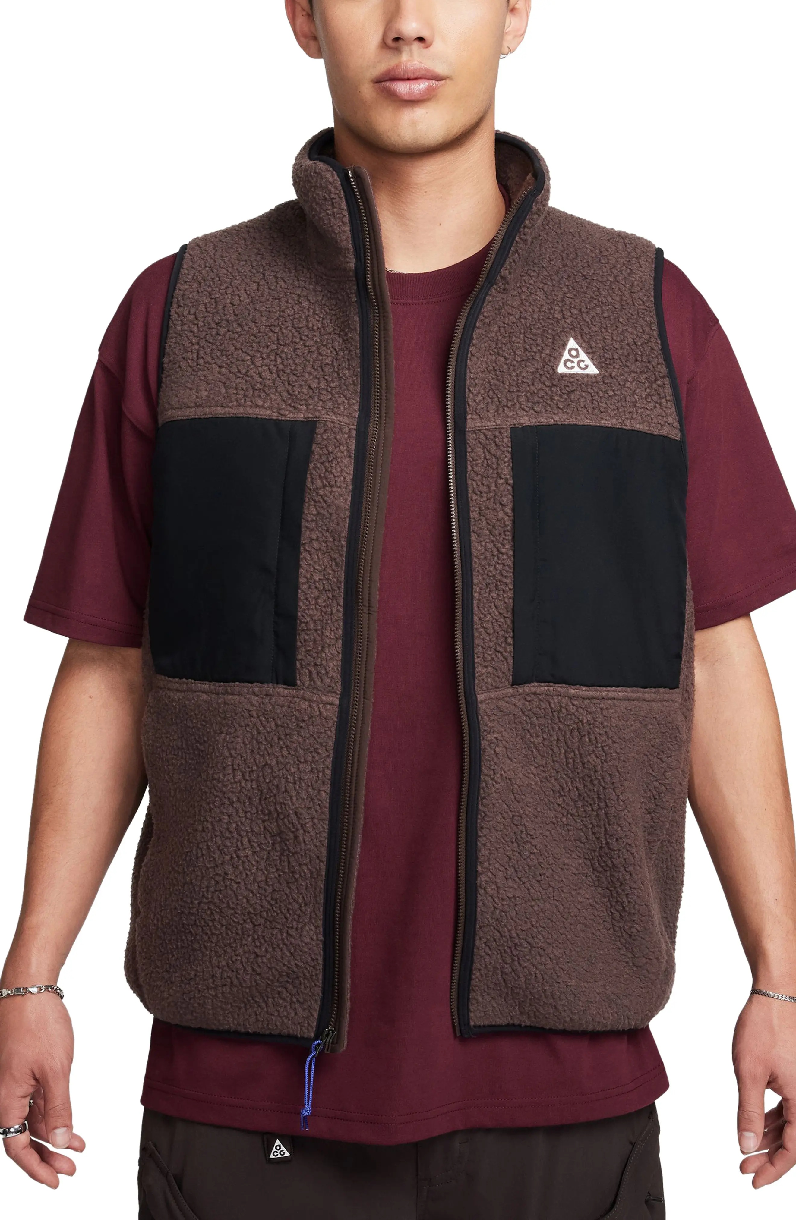 Nike ACG Arctic Wolf High Pile Fleece Vest in Baroque Brown