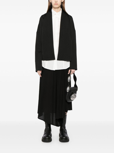 Yohji Yamamoto draped open-front jacket outlook