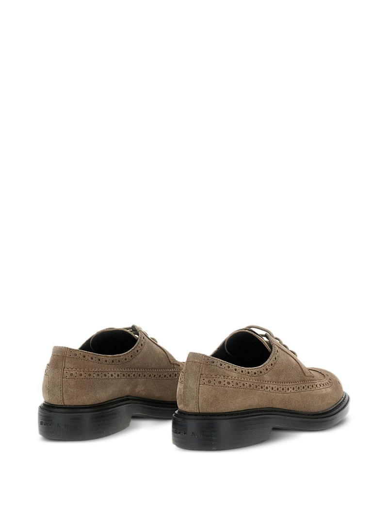 suede perforated-details oxford shoes 3