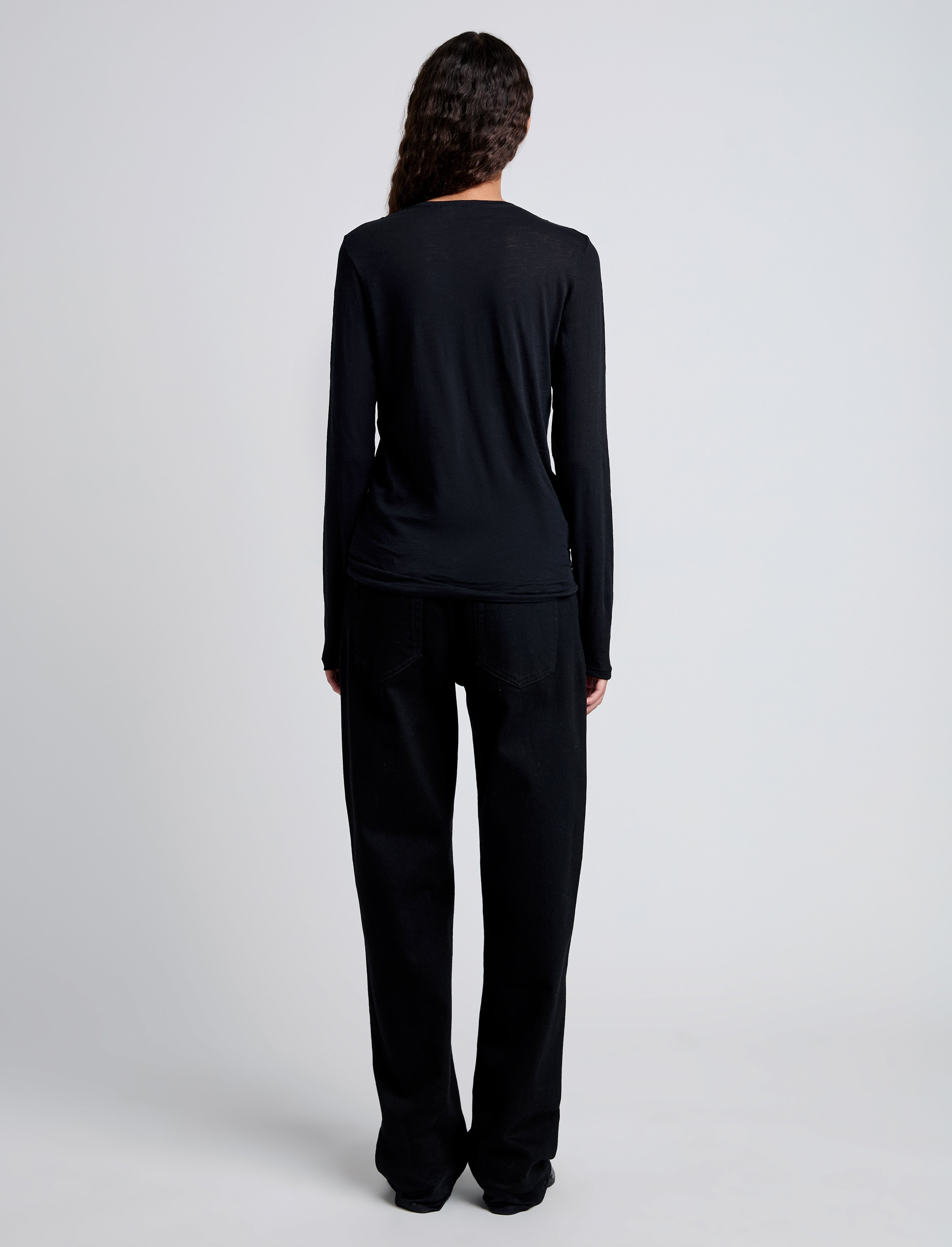 Long Sleeve T-Shirt in Tissue Jersey - 5