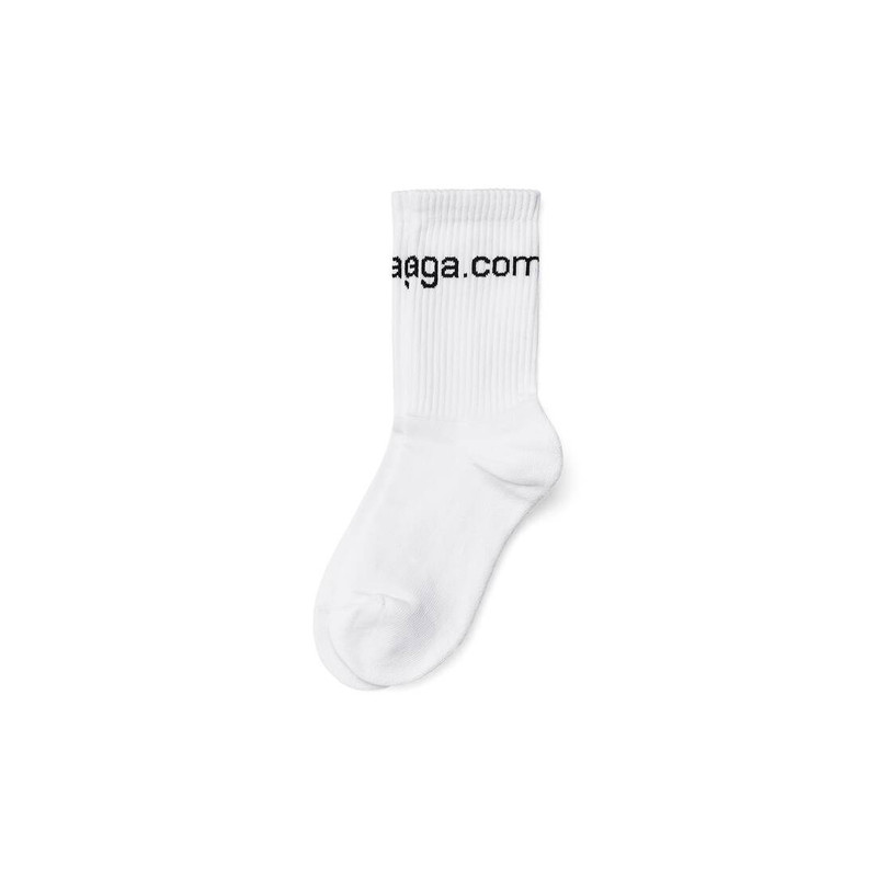 BALENCIAGA Men's Bal.com Socks in White outlook