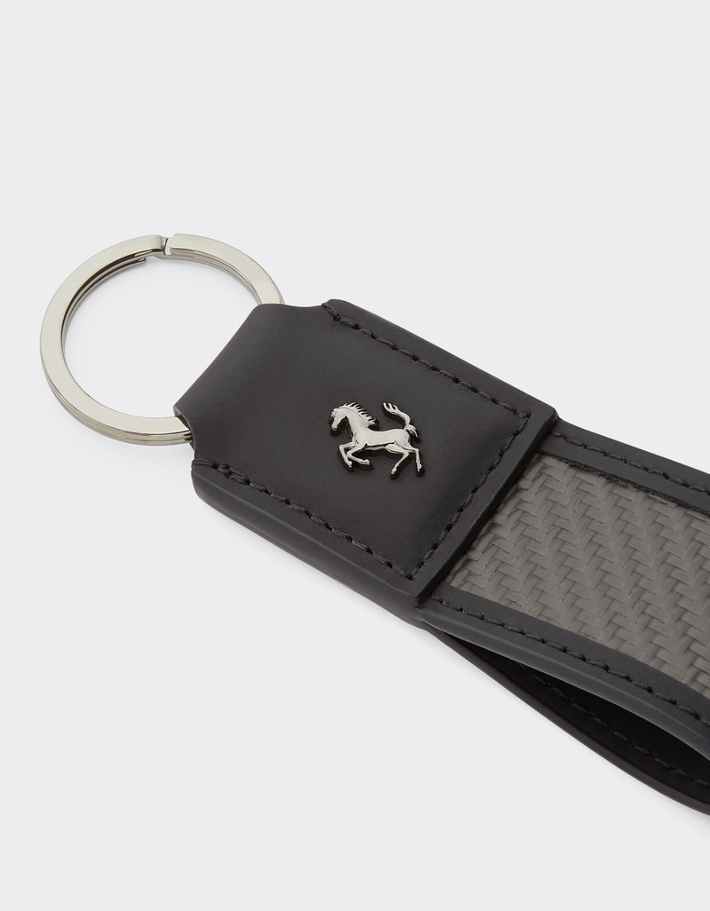 Leather and carbon fiber keychain 4