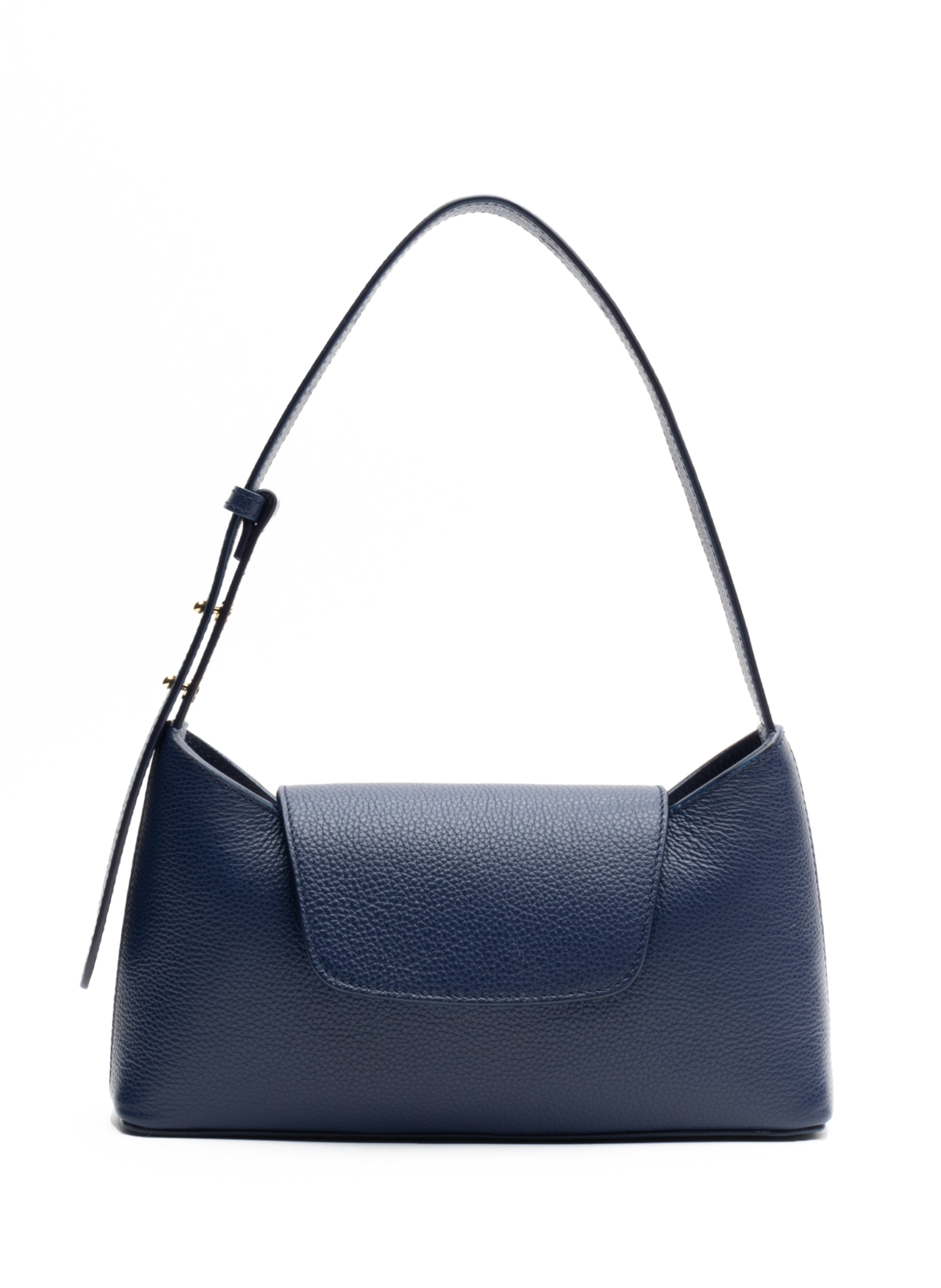 Envelope Pebbled Leather Navy - 1