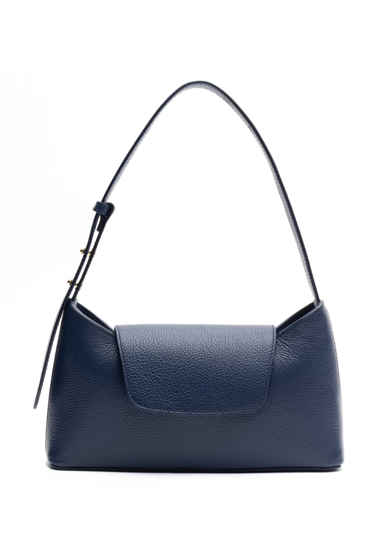 Envelope Pebbled Leather Navy 1
