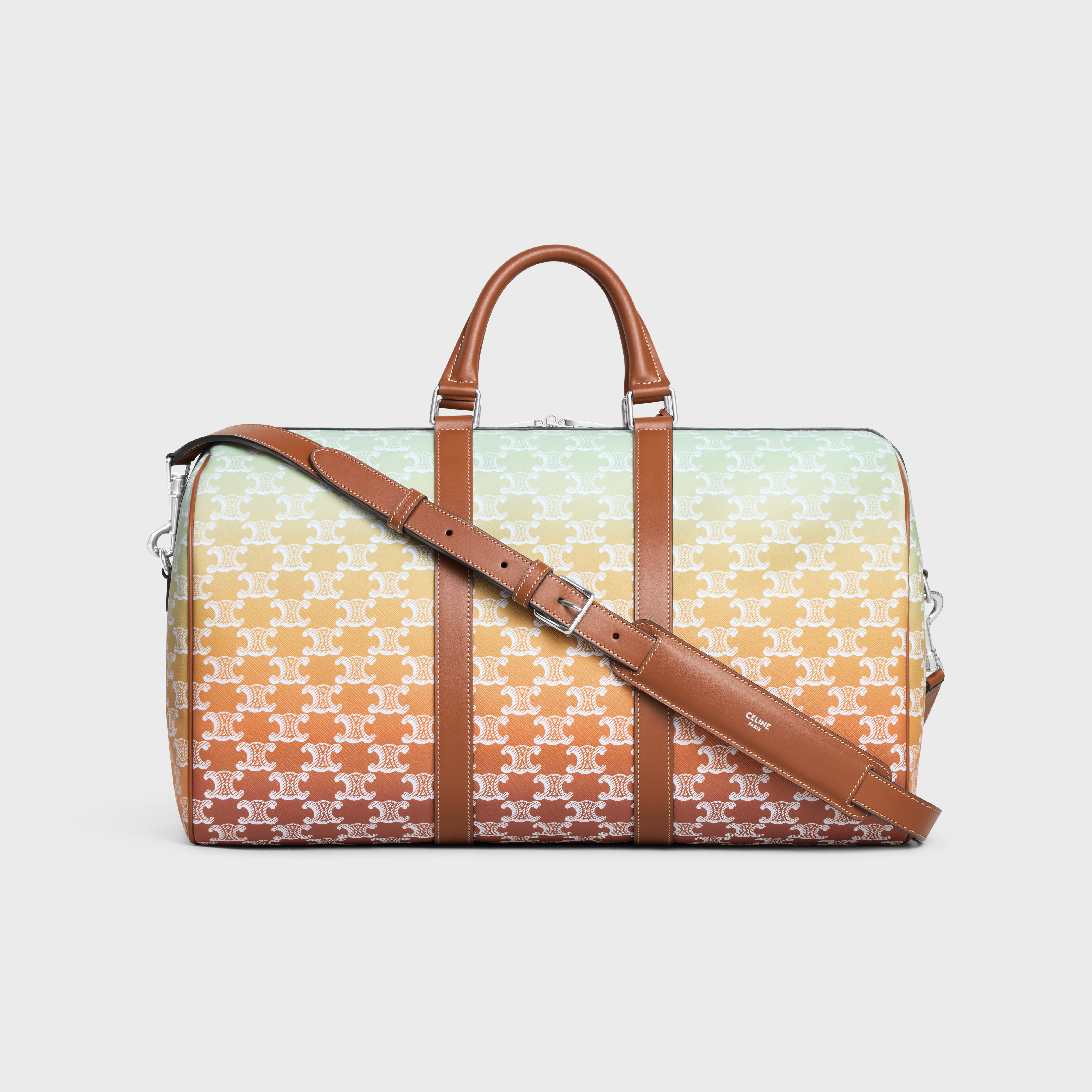 Medium Travel Bag in TRIOMPHE CANVAS SUNSET AND CALFSKIN - 3