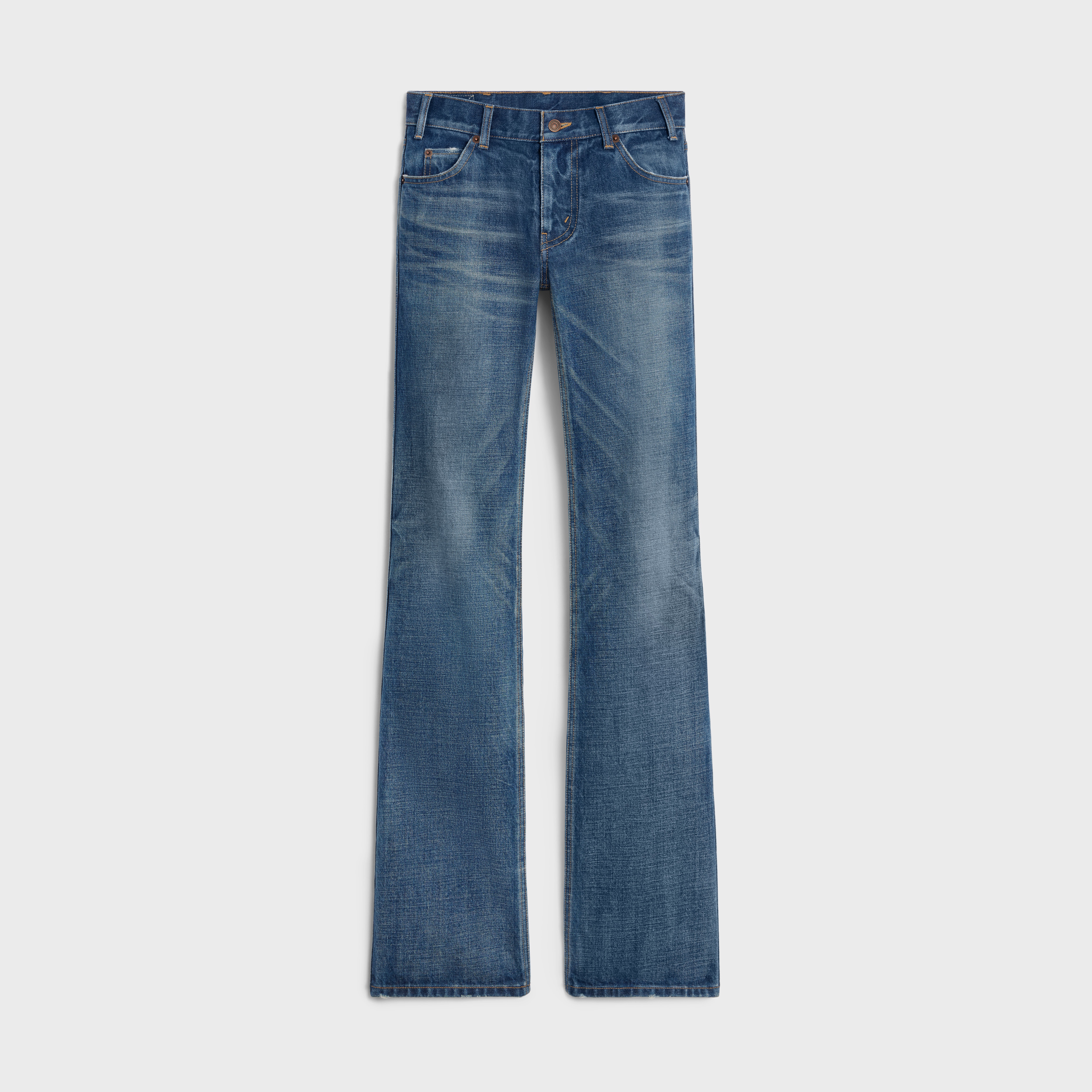CELINE pearl jeans in dark union wash denim | REVERSIBLE