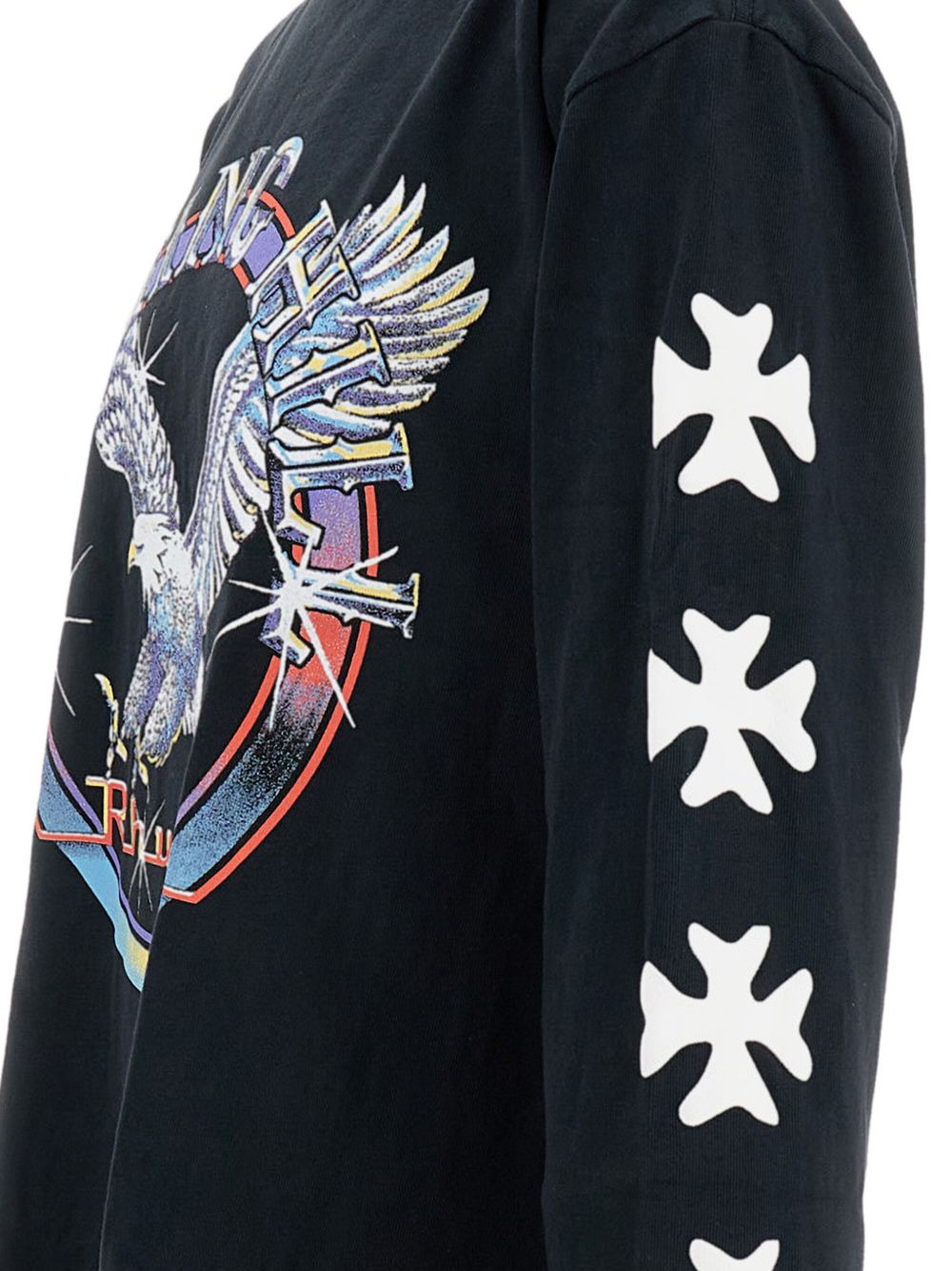eagle-print ribbed sweatshirt - 2