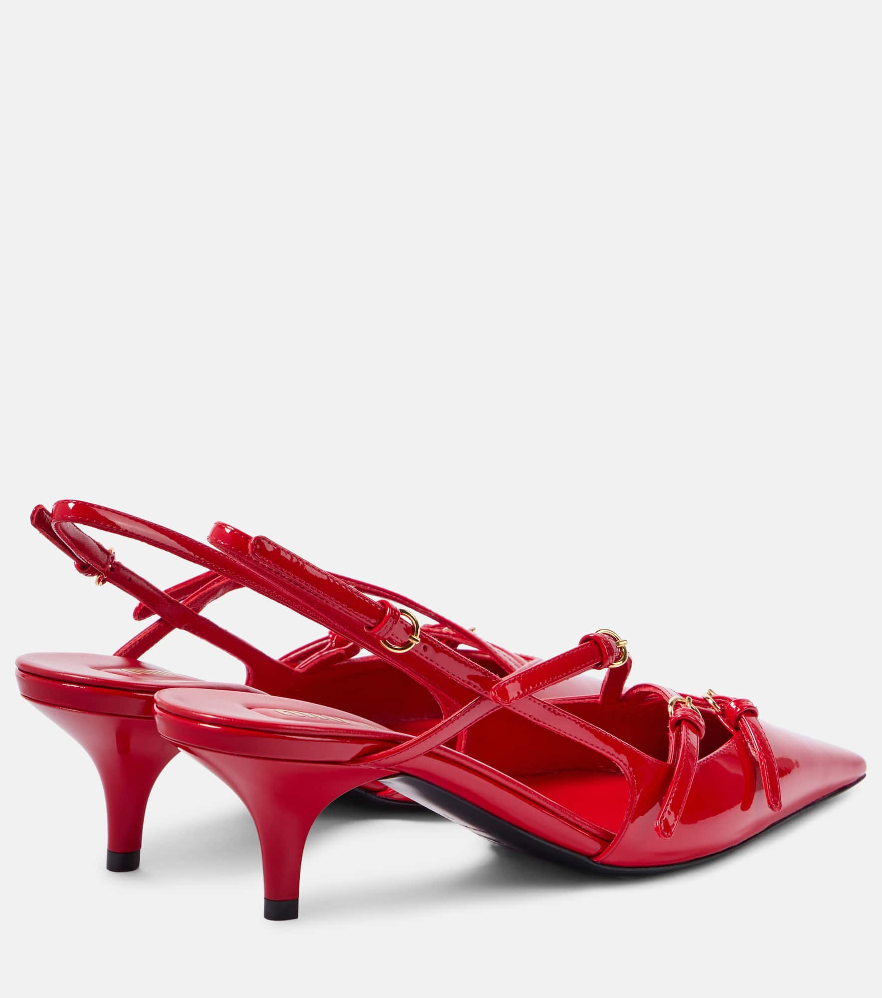 Patent leather slingback pumps - 3