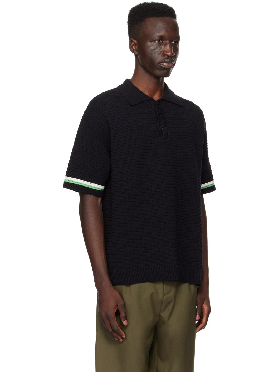 Black Stripe Polo - 2