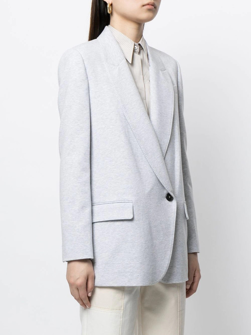 wrap-front fleece blazer 3