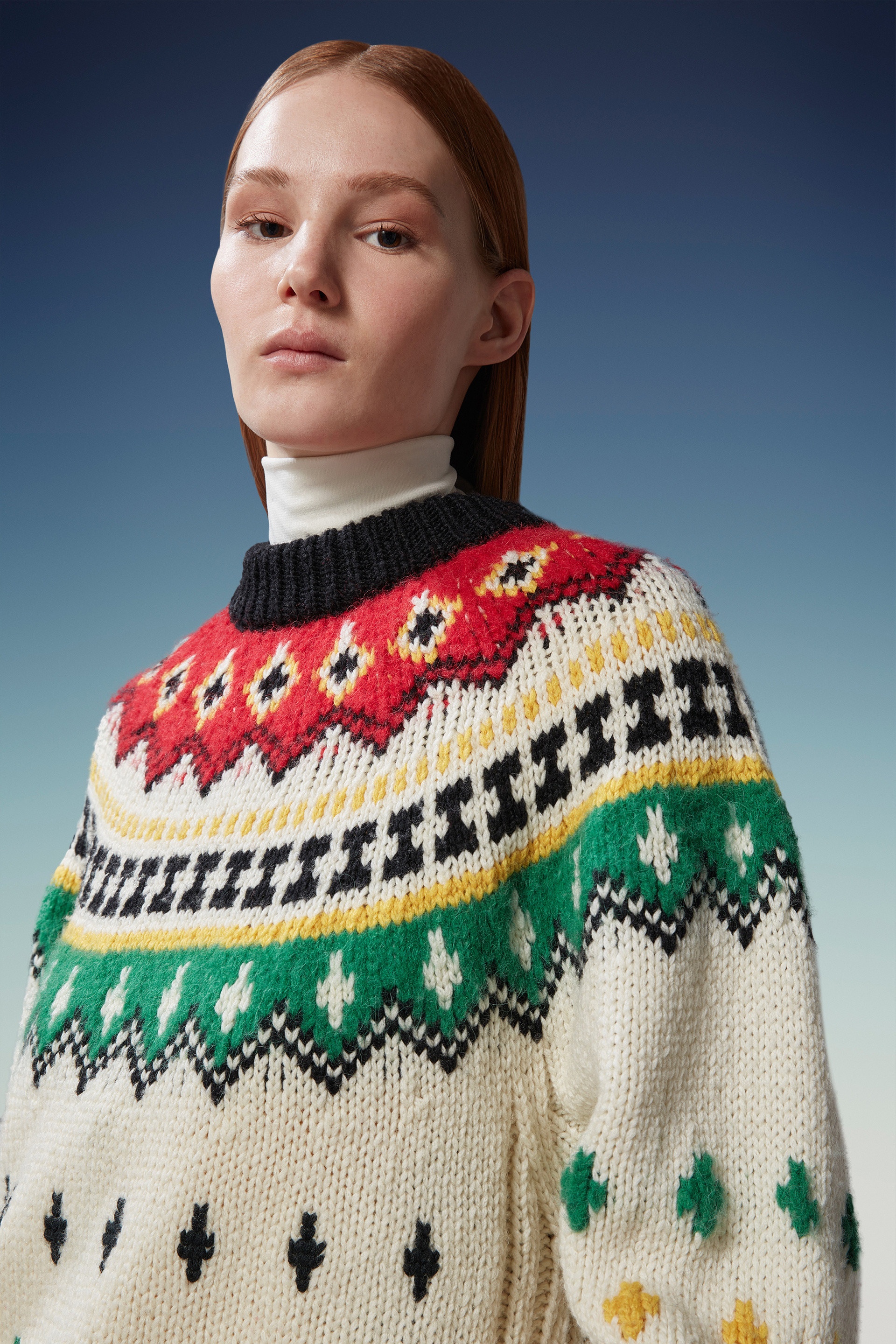 Alpaca & Wool Jacquard Sweater - 4