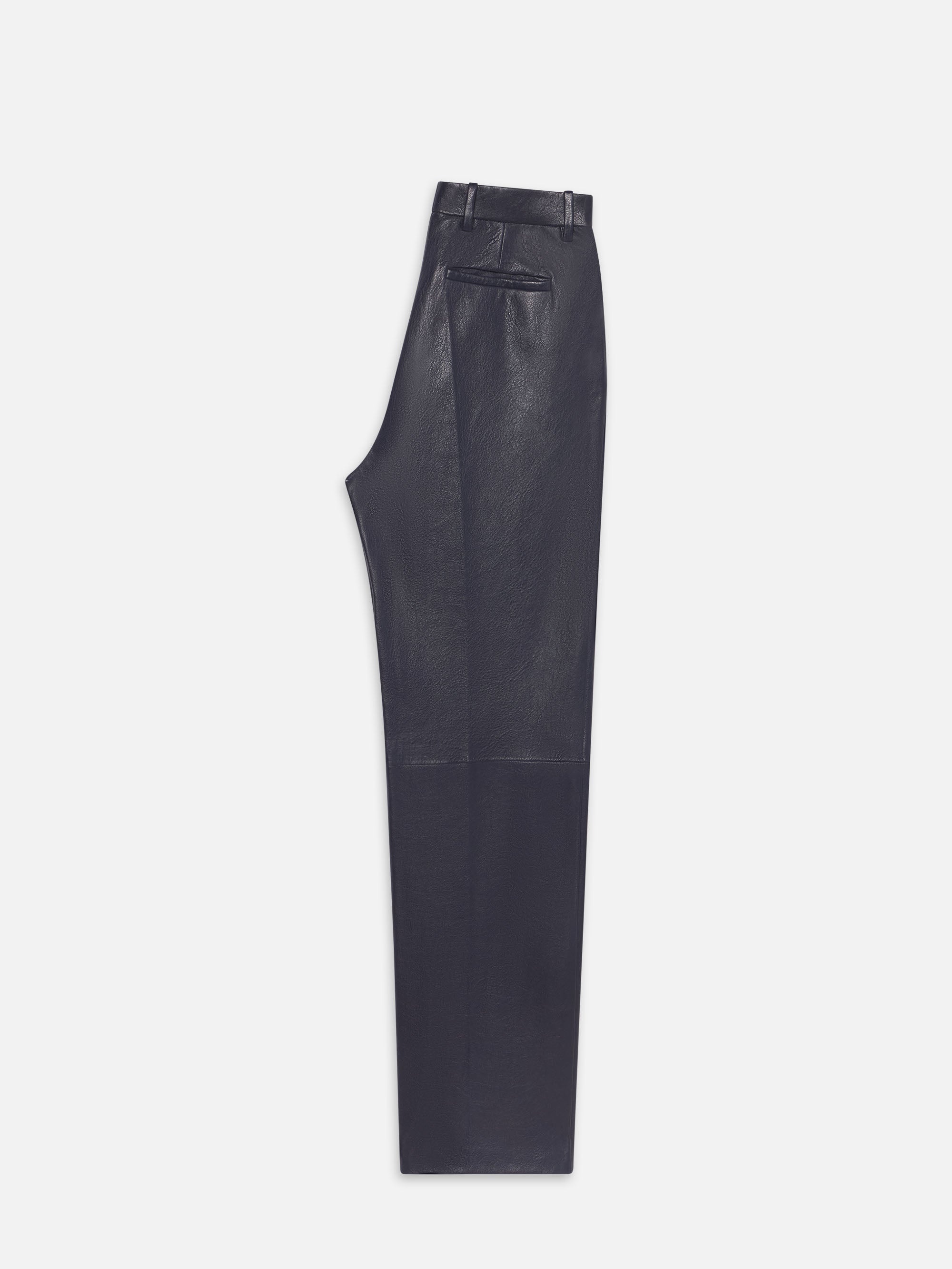 The Leather Trouser in Dark Indigo - 4