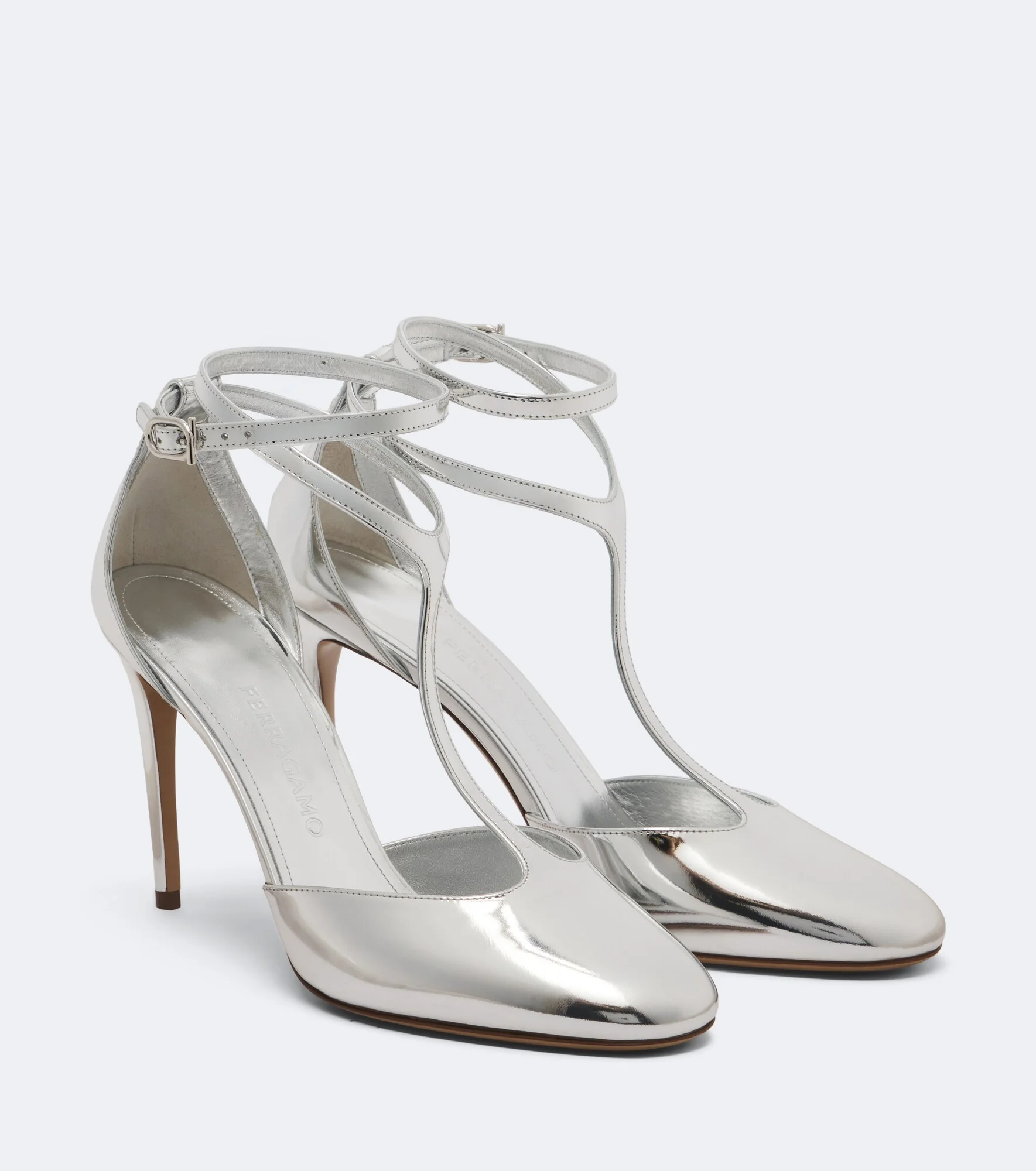 Tildea metallic leather slingback pumps - 1