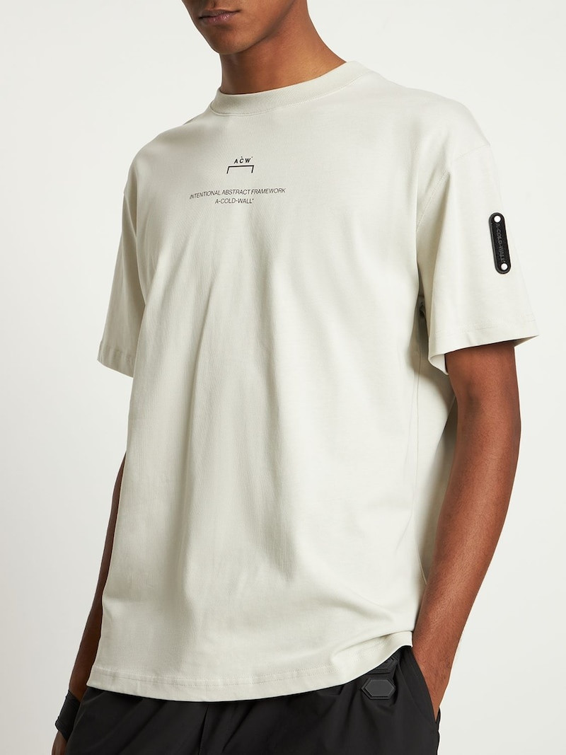 BRUTALIST PRINT COTTON JERSEY T-SHIRT 4