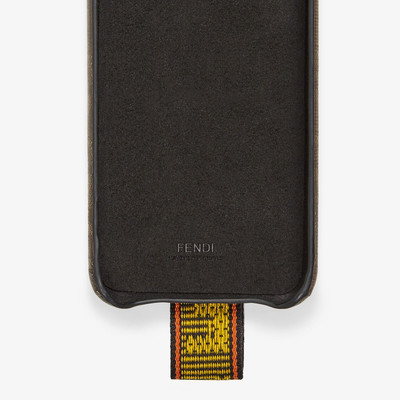 FENDI Brown fabric case outlook